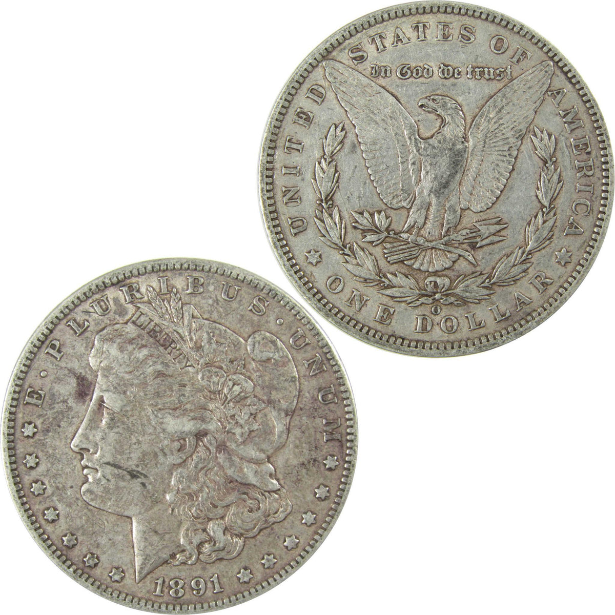 1891 O VAM-1A E on Reverse Morgan Silver Dollar VF Very Fine SKU:CP646 - Morgan coin - Morgan silver dollar - Morgan silver dollar for sale - Profile Coins & Collectibles