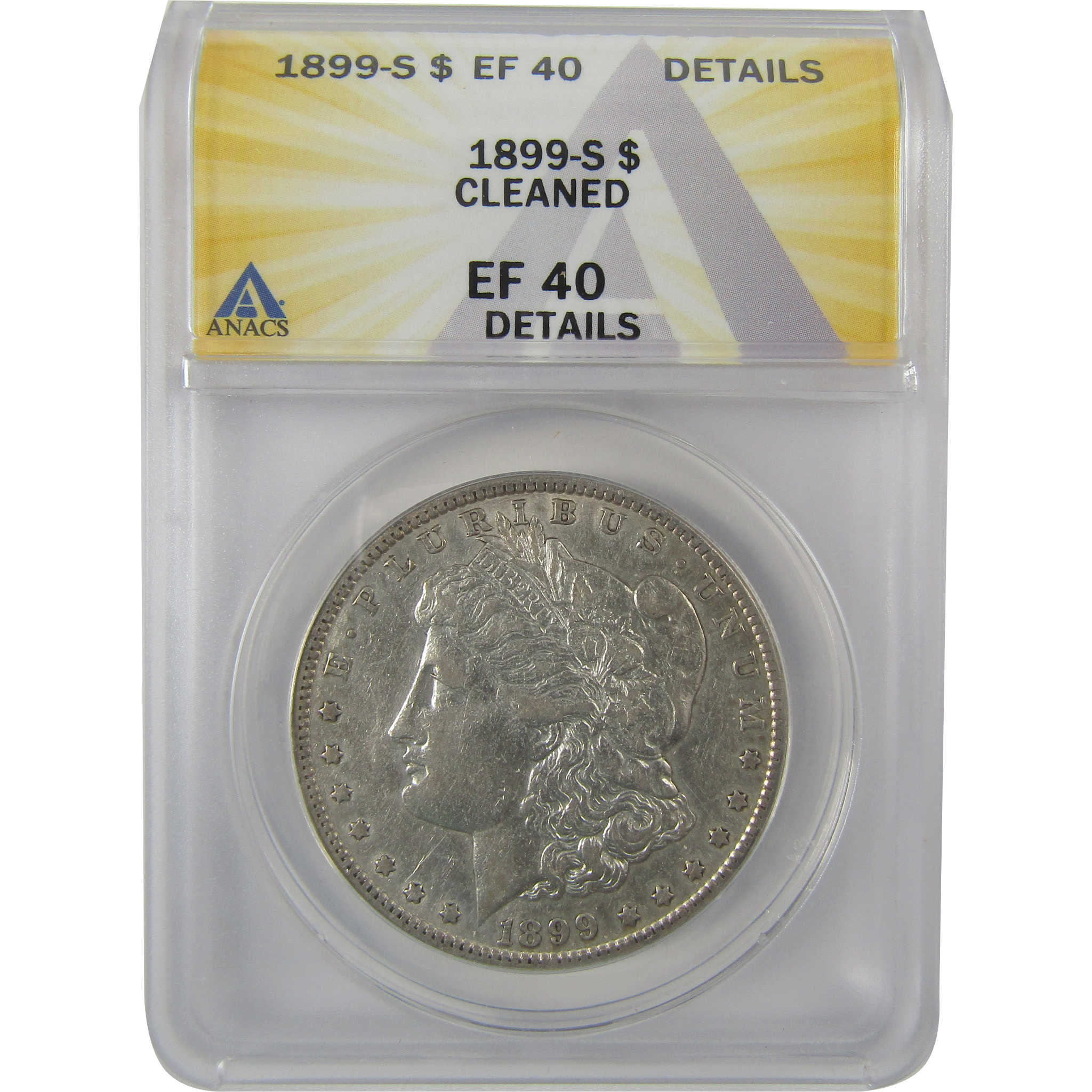 1899 S Morgan Dollar EF 40 Details ANACS Silver $1 Coin SKU:I19549 - Morgan coin - Morgan silver dollar - Morgan silver dollar for sale - Profile Coins & Collectibles
