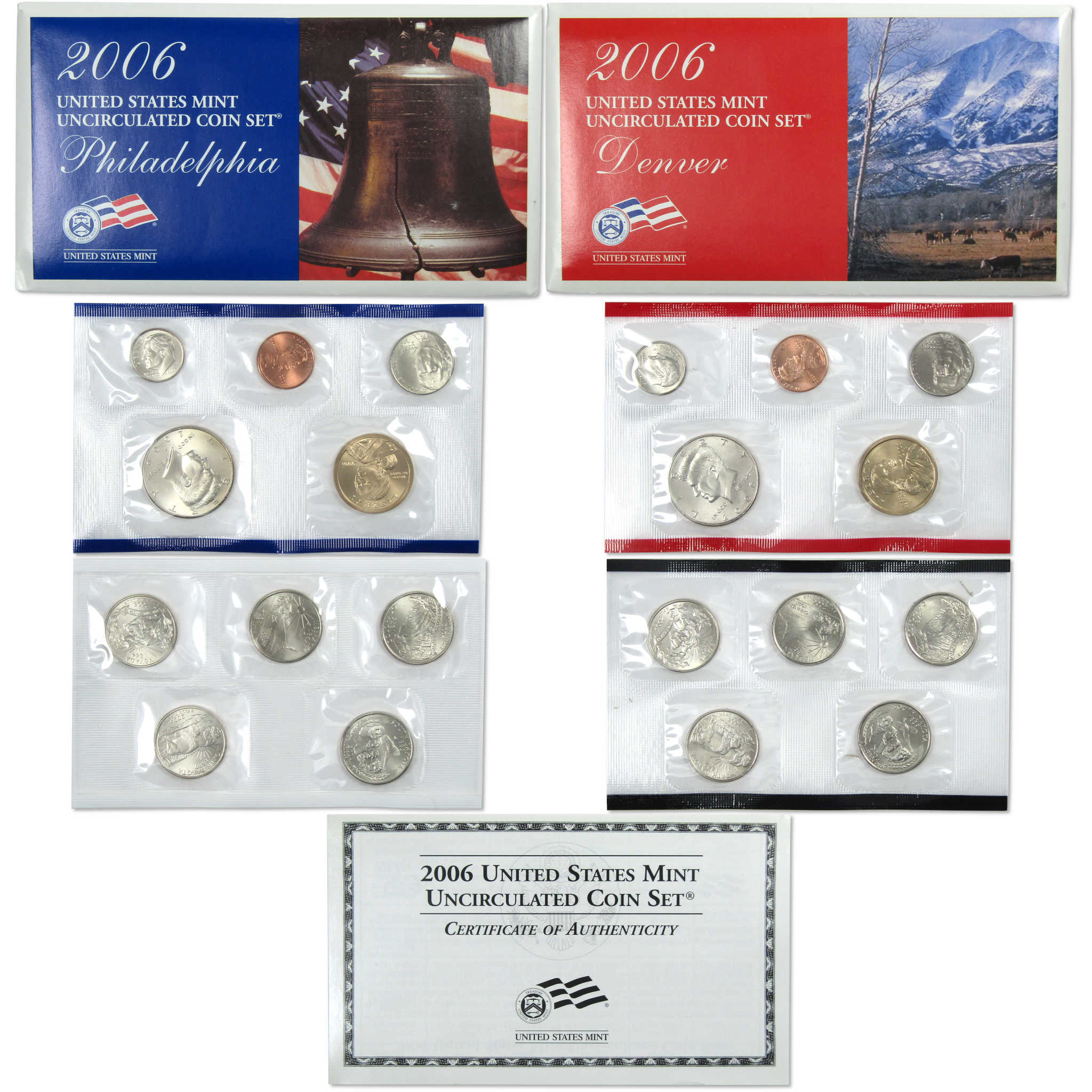 2006 Uncirculated Coin Set U.S Mint Government Packaging OGP COA