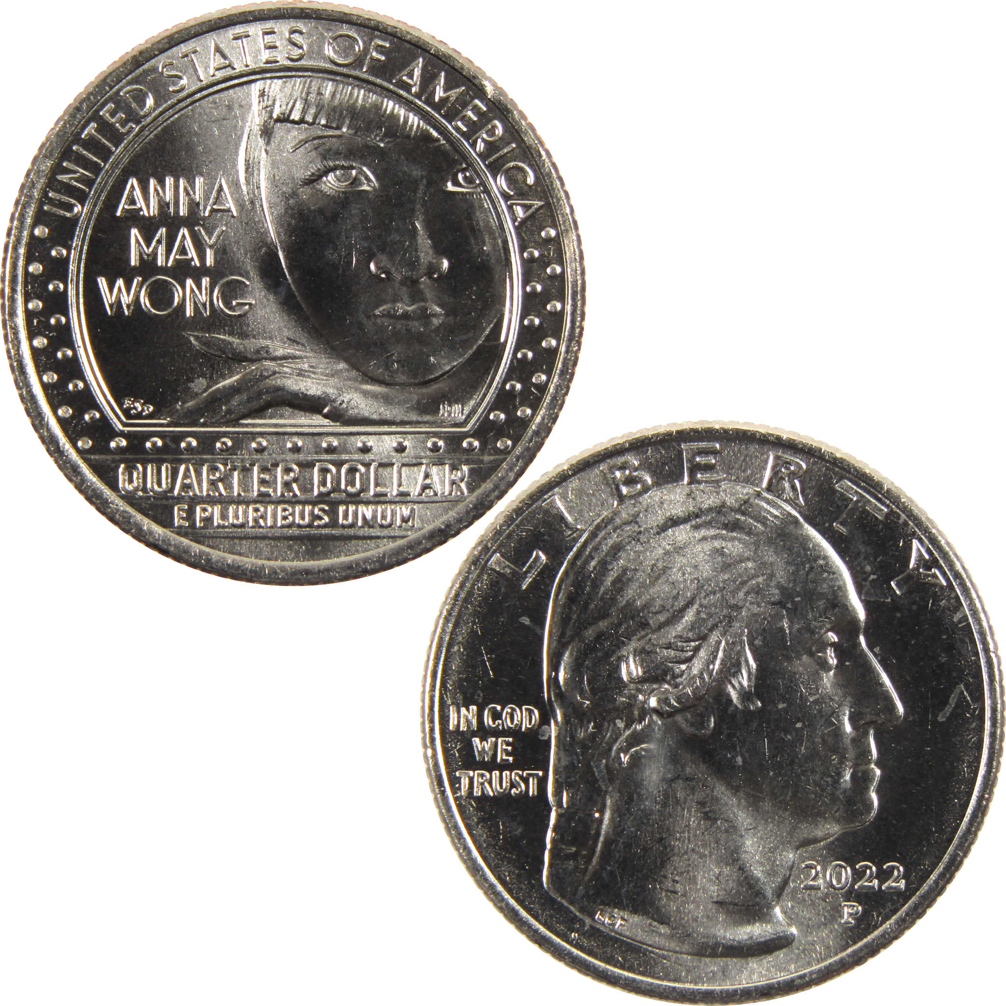 2022 P Anna May Wong American Women Quarter BU Uncirculated Clad Coin
