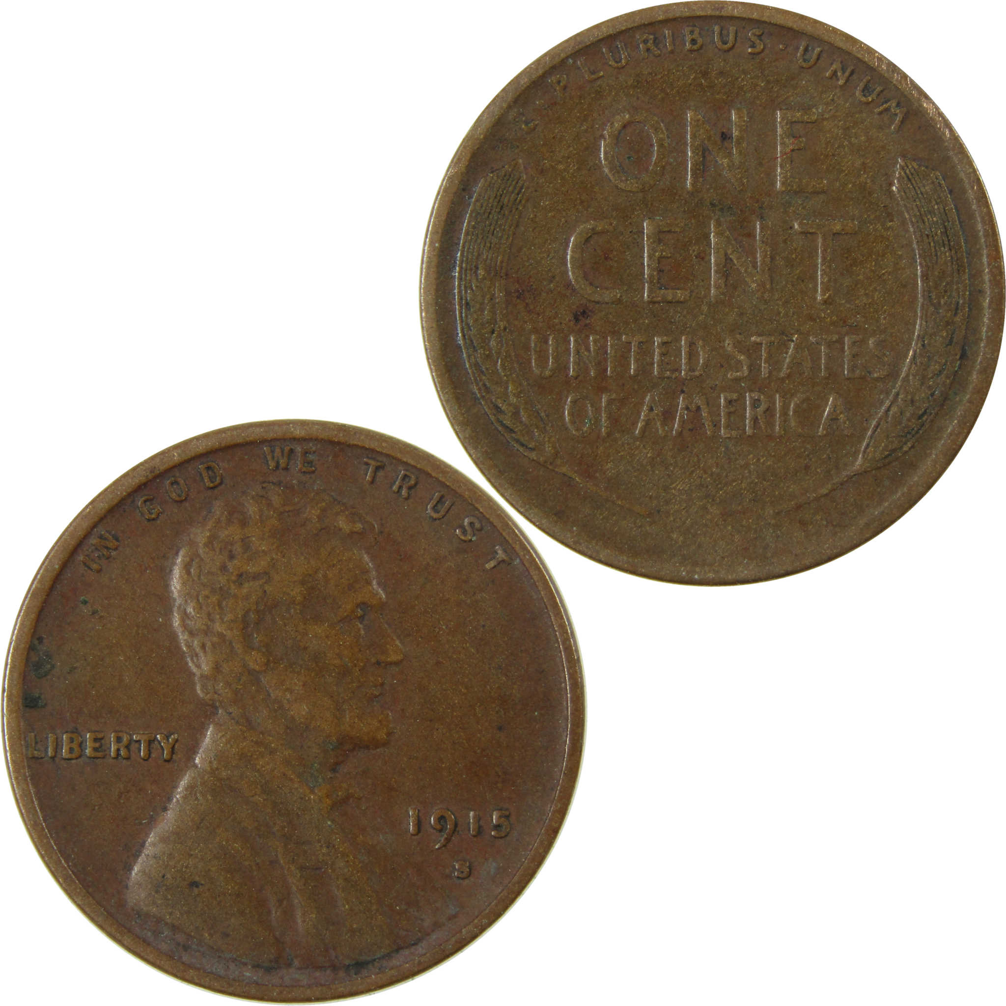 1915 S Lincoln Wheat Cent VF Very Fine Penny 1c Coin SKU:I28140