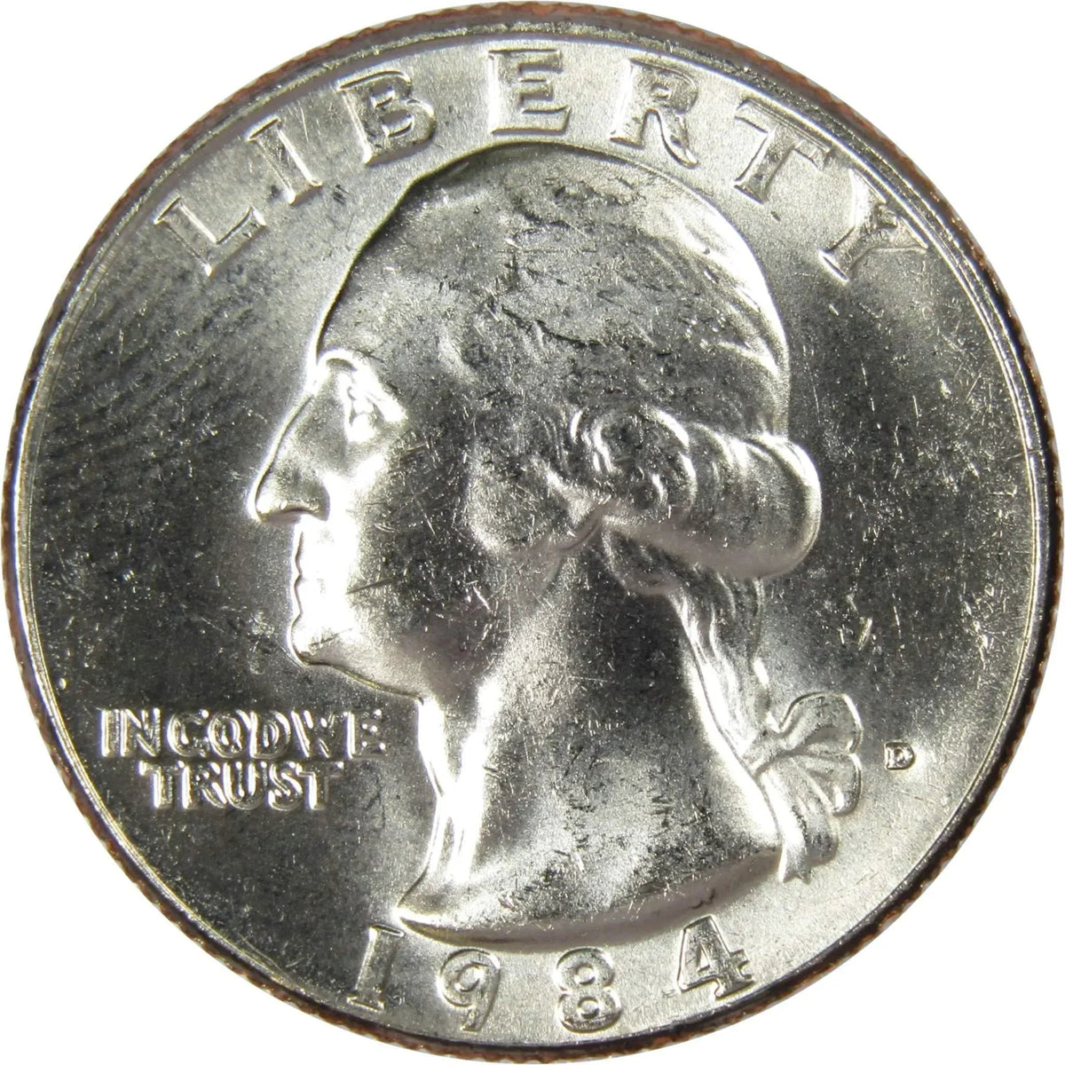 1984 D Washington Quarter Clad Uncirculated Mint State 25c Coin