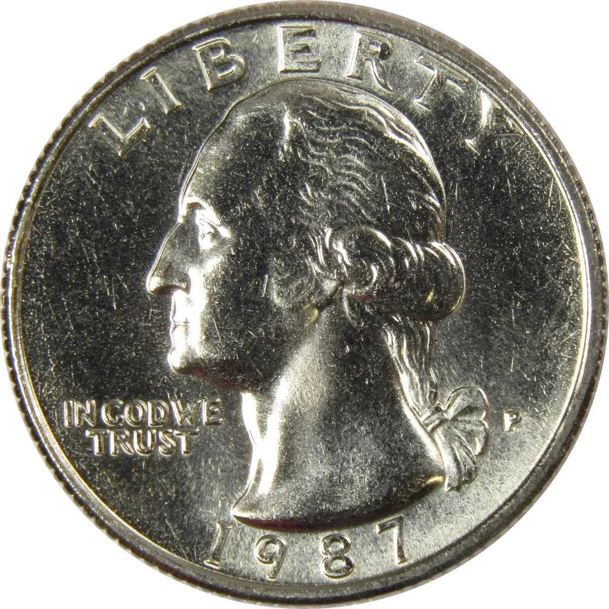 1987 P Washington Quarter Clad Uncirculated Mint State 25c Coin
