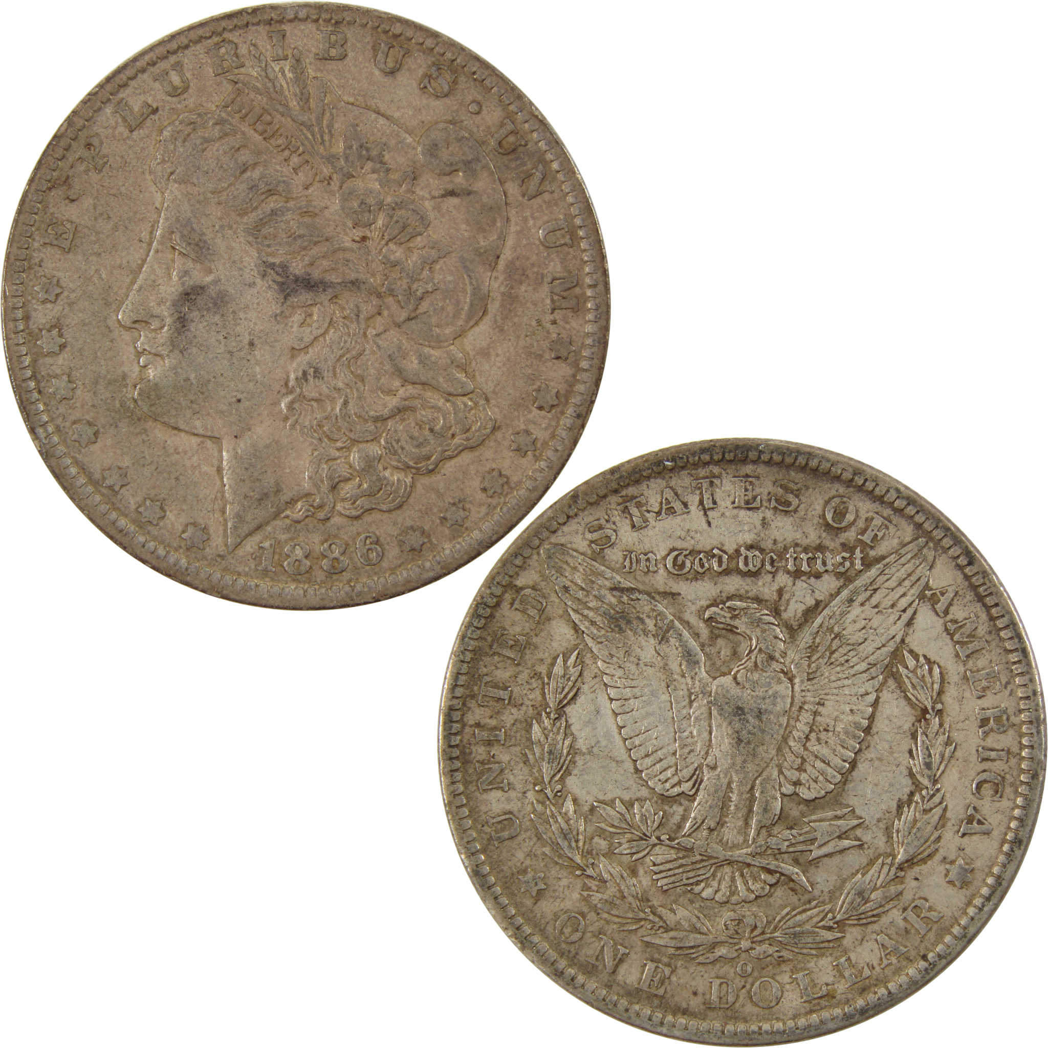 1886 O Morgan Dollar XF EF Extremely Fine 90% Silver $1 Coin SKU:I8005 - Morgan coin - Morgan silver dollar - Morgan silver dollar for sale - Profile Coins & Collectibles