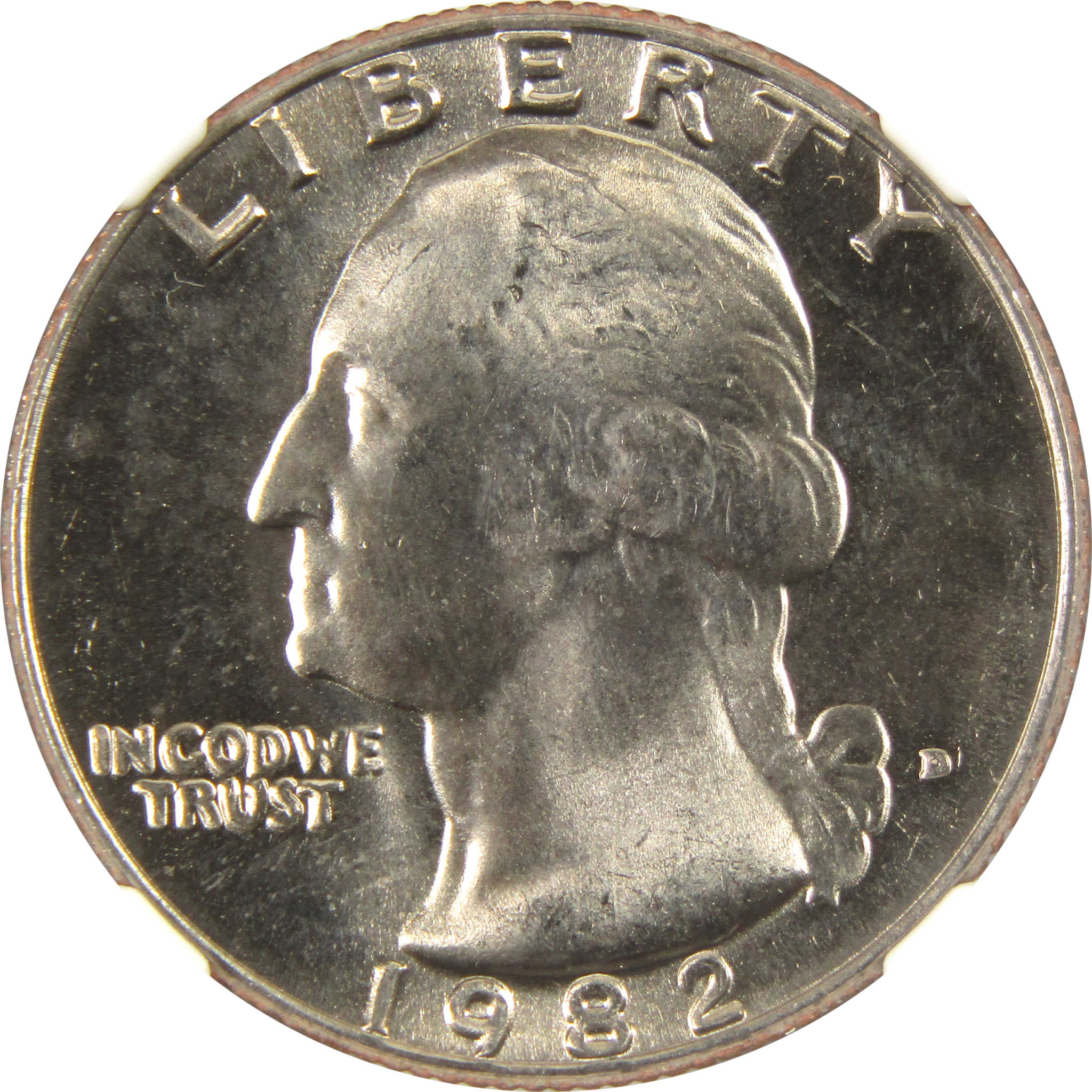 1982 D Washington Quarter MS 67 NGC Clad 25c Uncirculated SKU:I9550