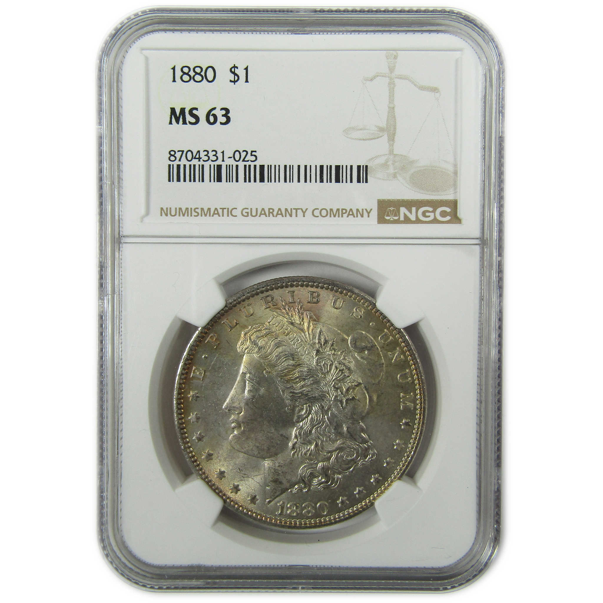 1880 Morgan Silver Dollar MS 63 NGC Uncirculated $1 Coin SKU:I27519
