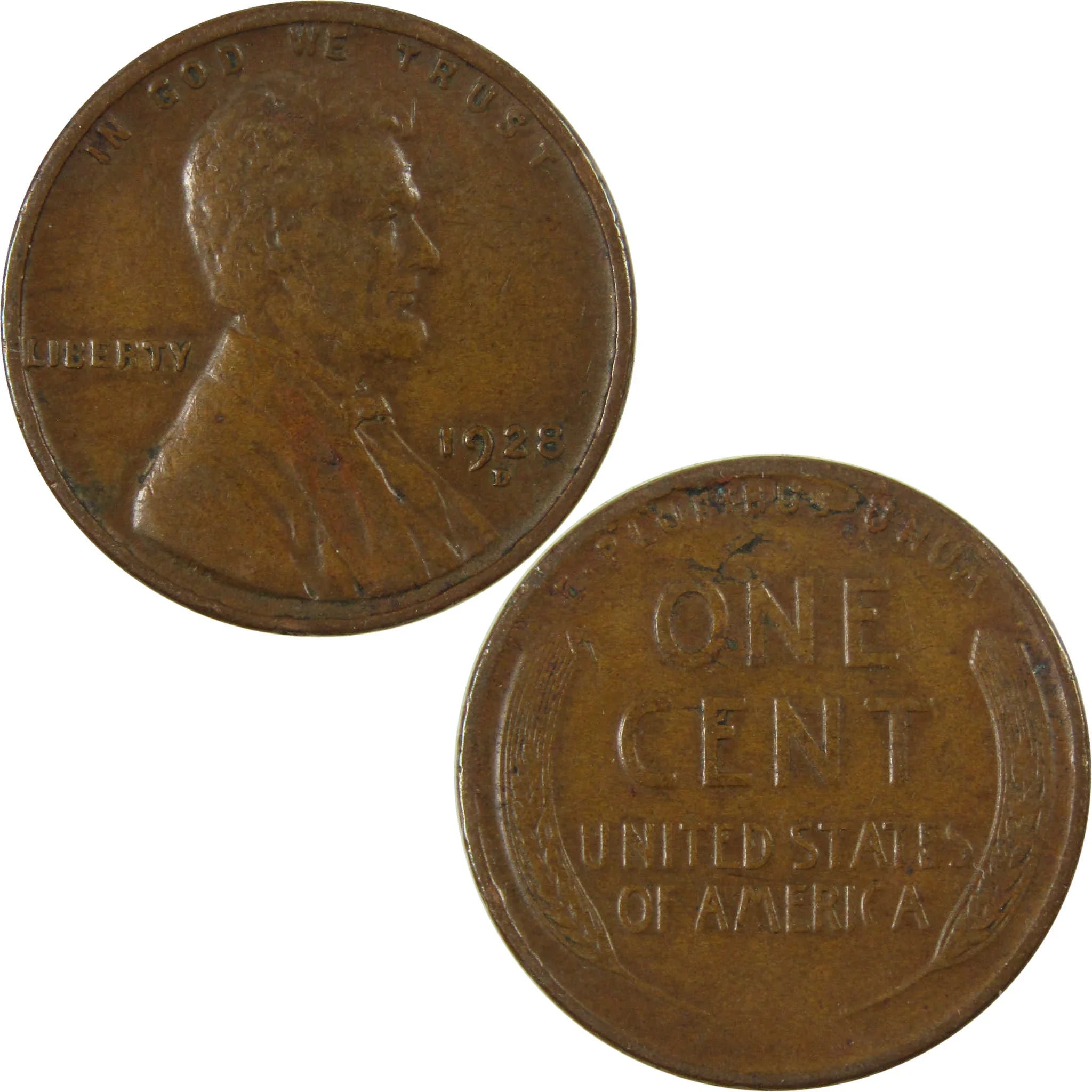 1928 D Lincoln Wheat Cent VF Very Fine Penny 1c Coin SKU:I27639