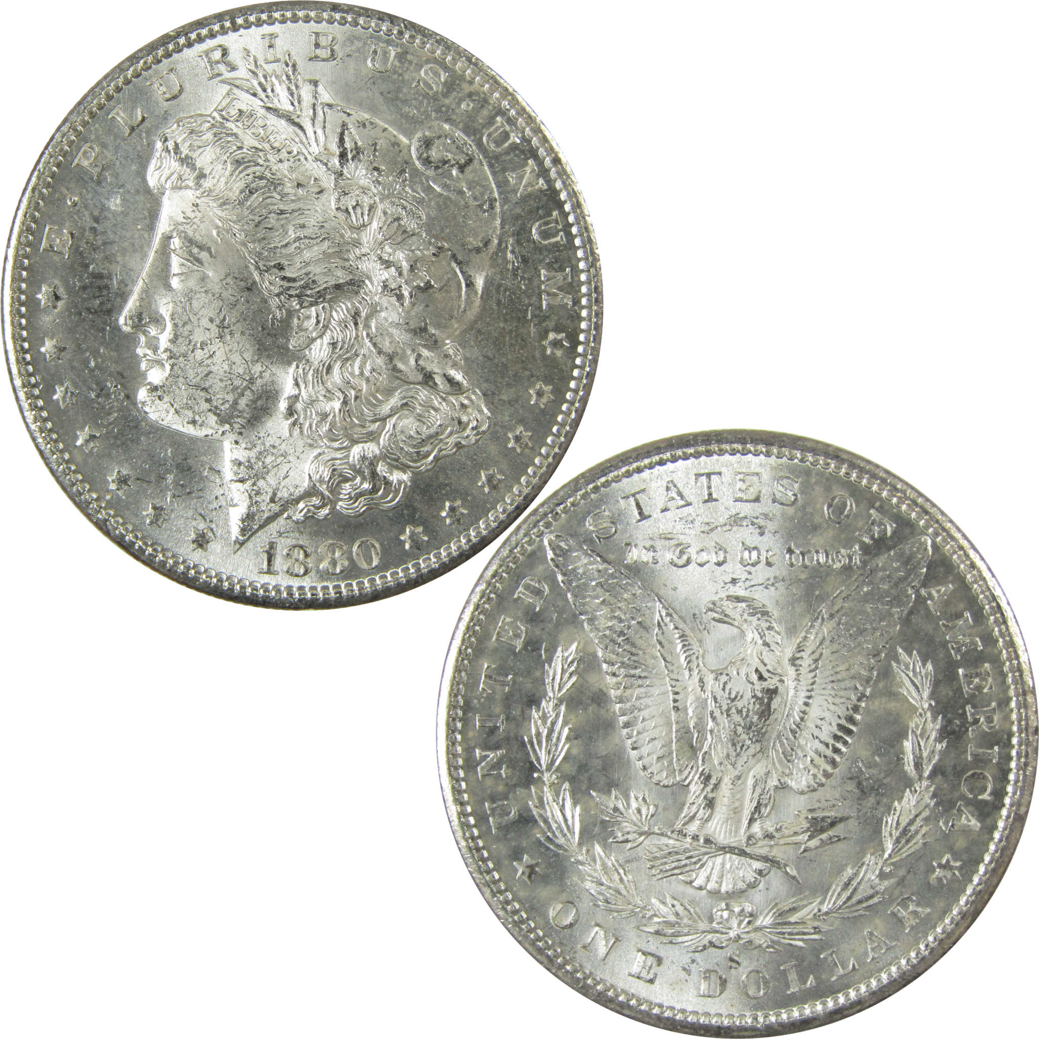 1880 S Morgan Silver Dollar Uncirculated Mint State $1 Coin SKU:I27755