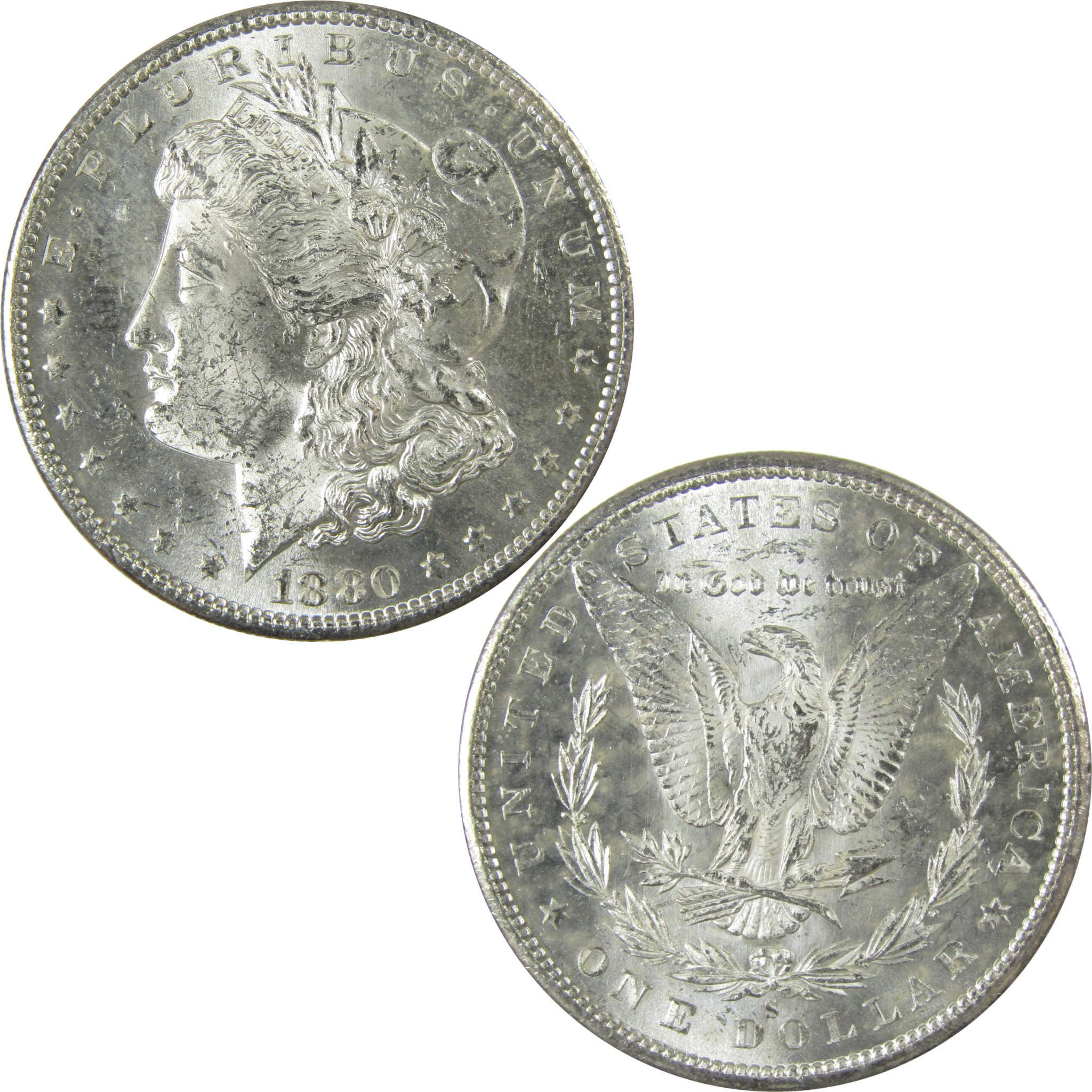 1880 S Morgan Silver Dollar Uncirculated Mint State $1 Coin SKU:I27755 - Morgan coin - Morgan silver dollar - Morgan silver dollar for sale - Profile Coins & Collectibles