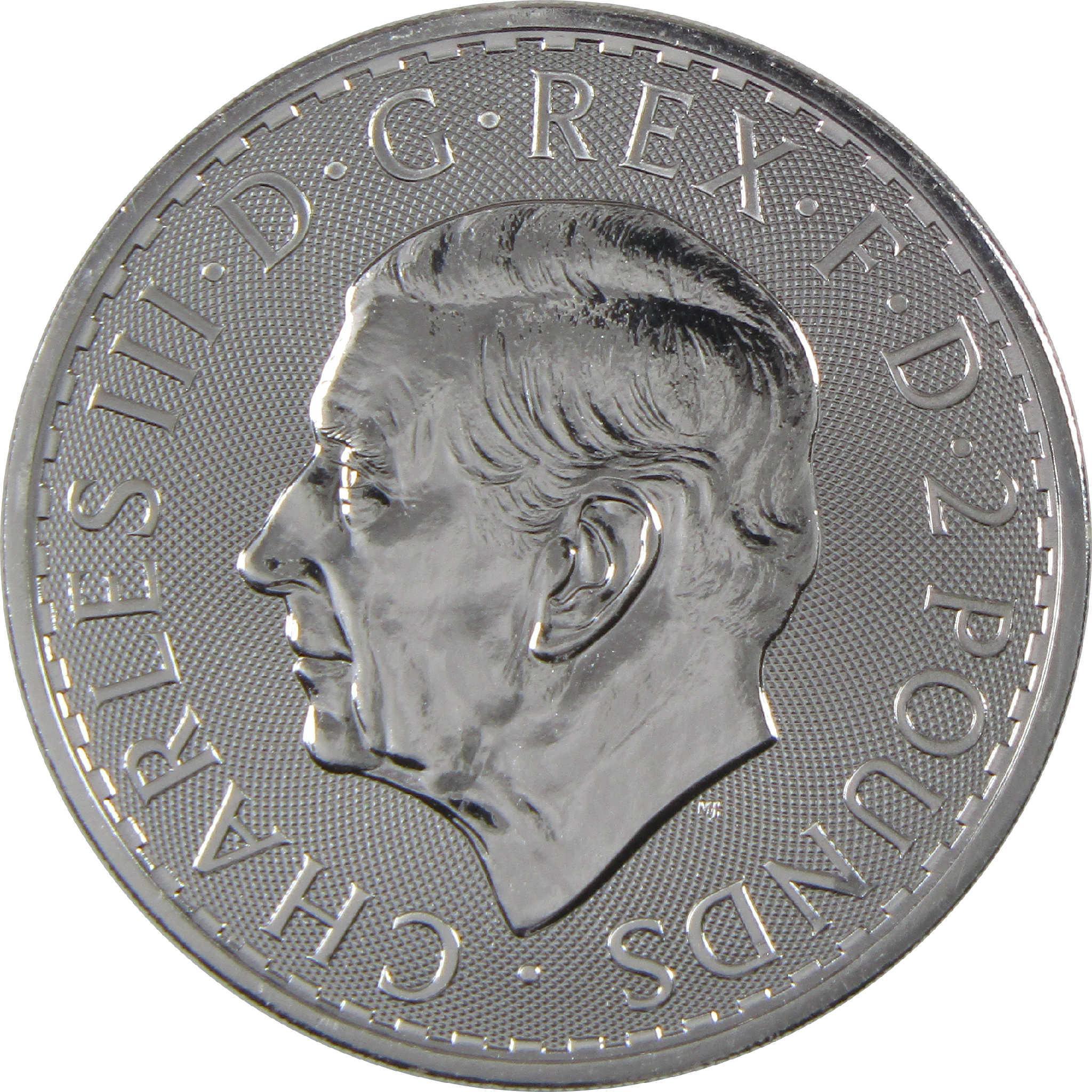 2025 UK Britannia BU Brilliant Uncirculated 1 oz .999 Silver £2 Coin