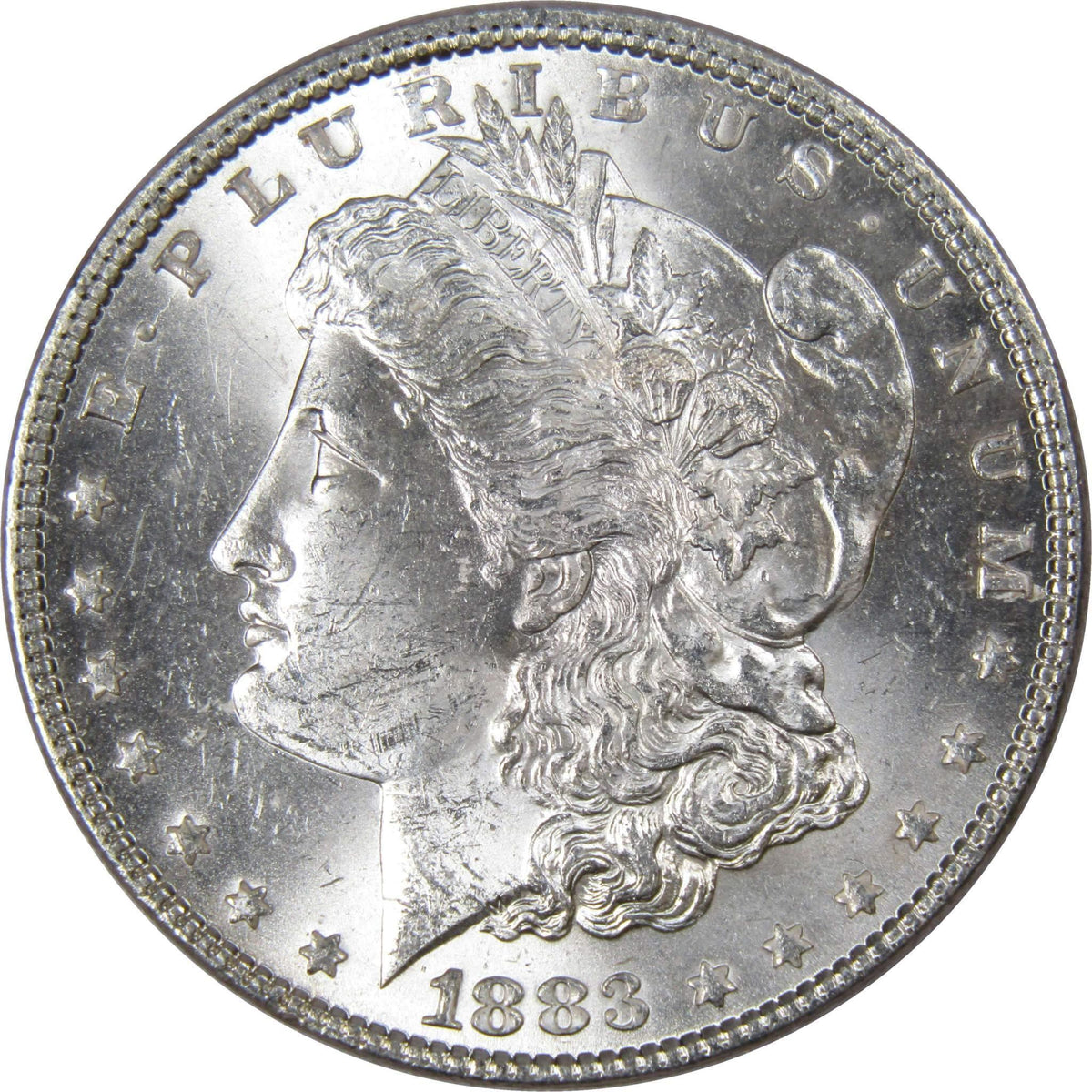 1883 Morgan Silver Dollar Uncirculated Mint State $1 Coin Collectible - Morgan coin - Morgan silver dollar - Morgan silver dollar for sale - Profile Coins & Collectibles