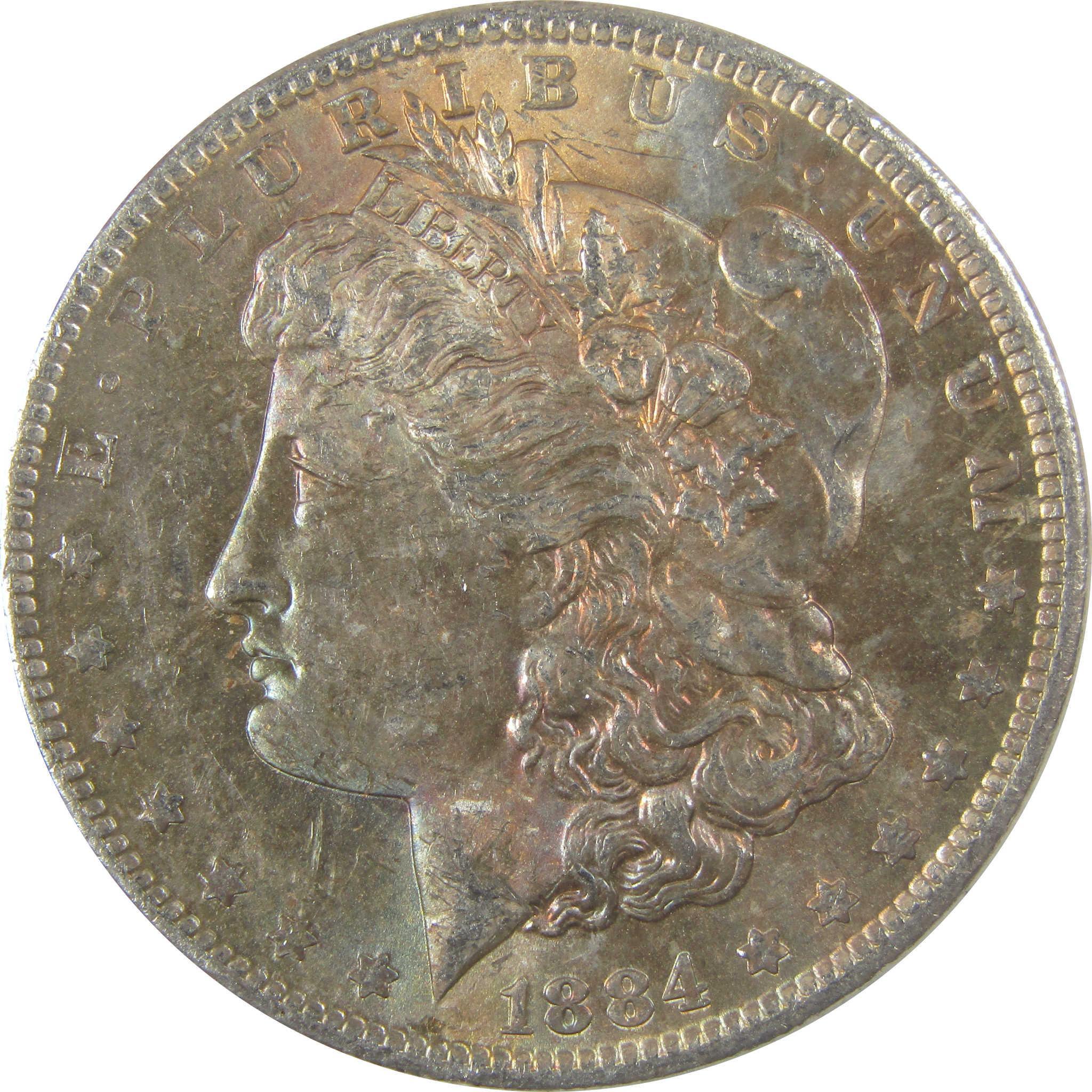1884 O Morgan Silver Dollar BU Choice Uncirculated Toned SKU:I24173