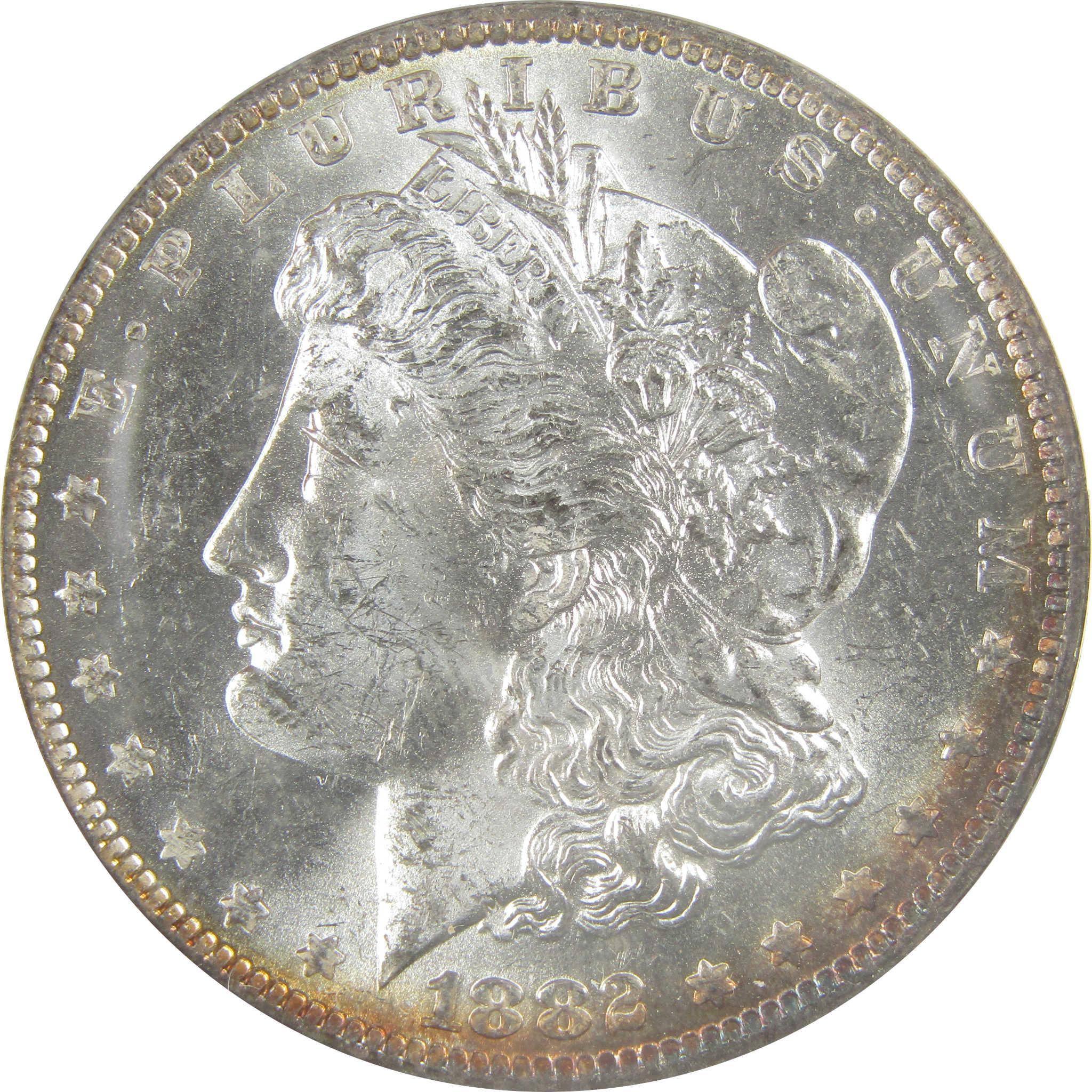1882 O/S VAM-4 Recessed Top 100 Morgan Dollar MS 62 ANACS SKU:I21947 - Morgan coin - Morgan silver dollar - Morgan silver dollar for sale - Profile Coins & Collectibles