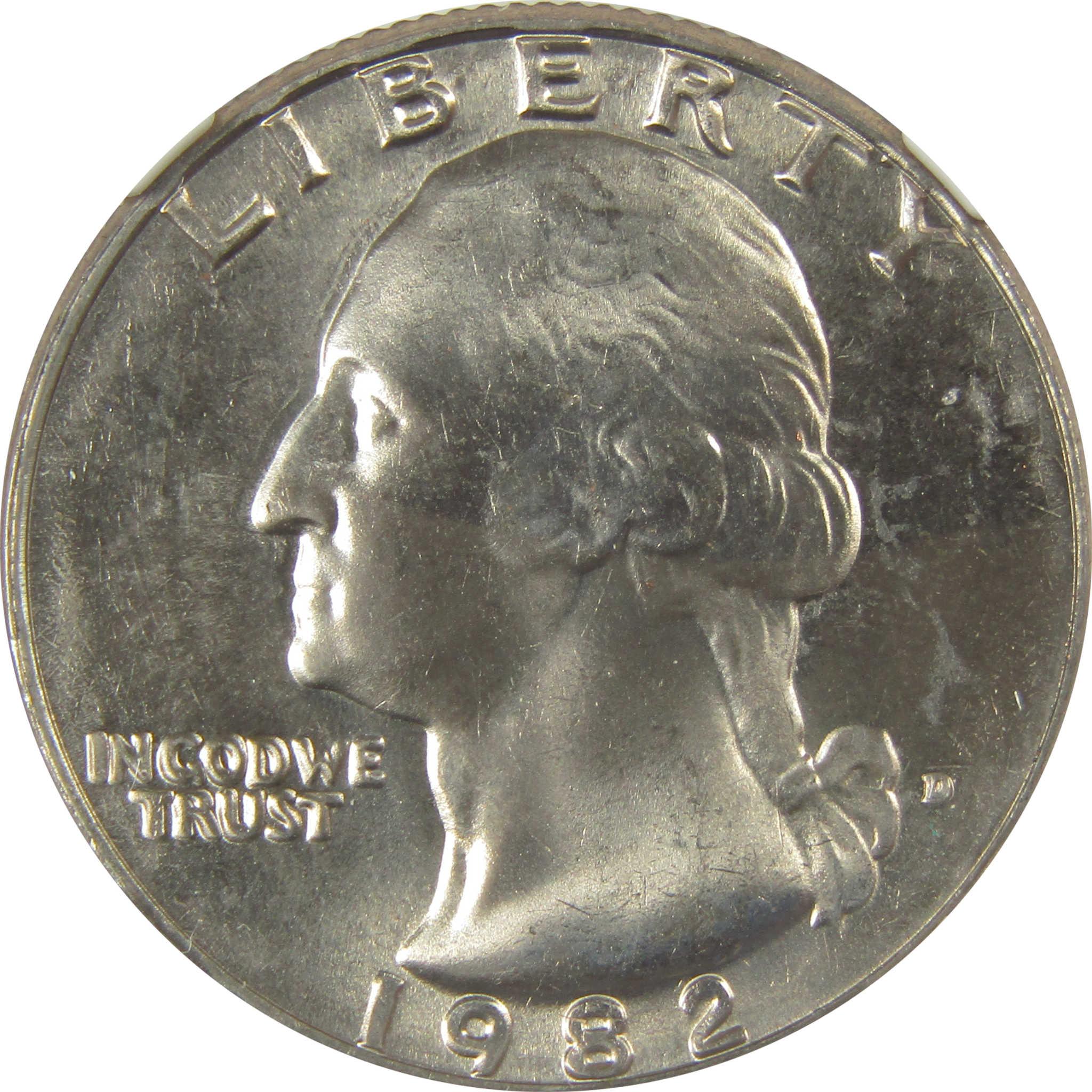 1982 D Washington Quarter MS 66 NGC Clad Uncirculated SKU:I20565