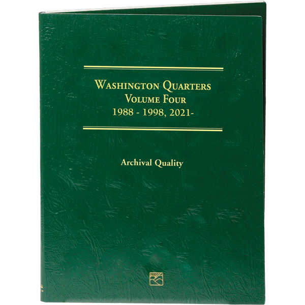 1988-1998 & 2021 Washington Quarter Folder Volume 4 Littleton Coin