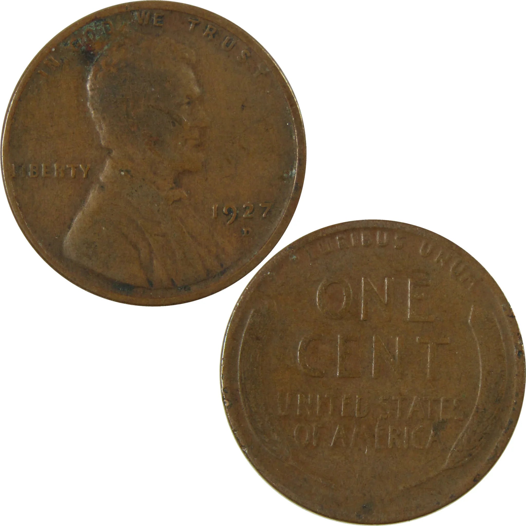 1927 D Lincoln Wheat Cent F Fine Penny 1c Coin SKU:I27197
