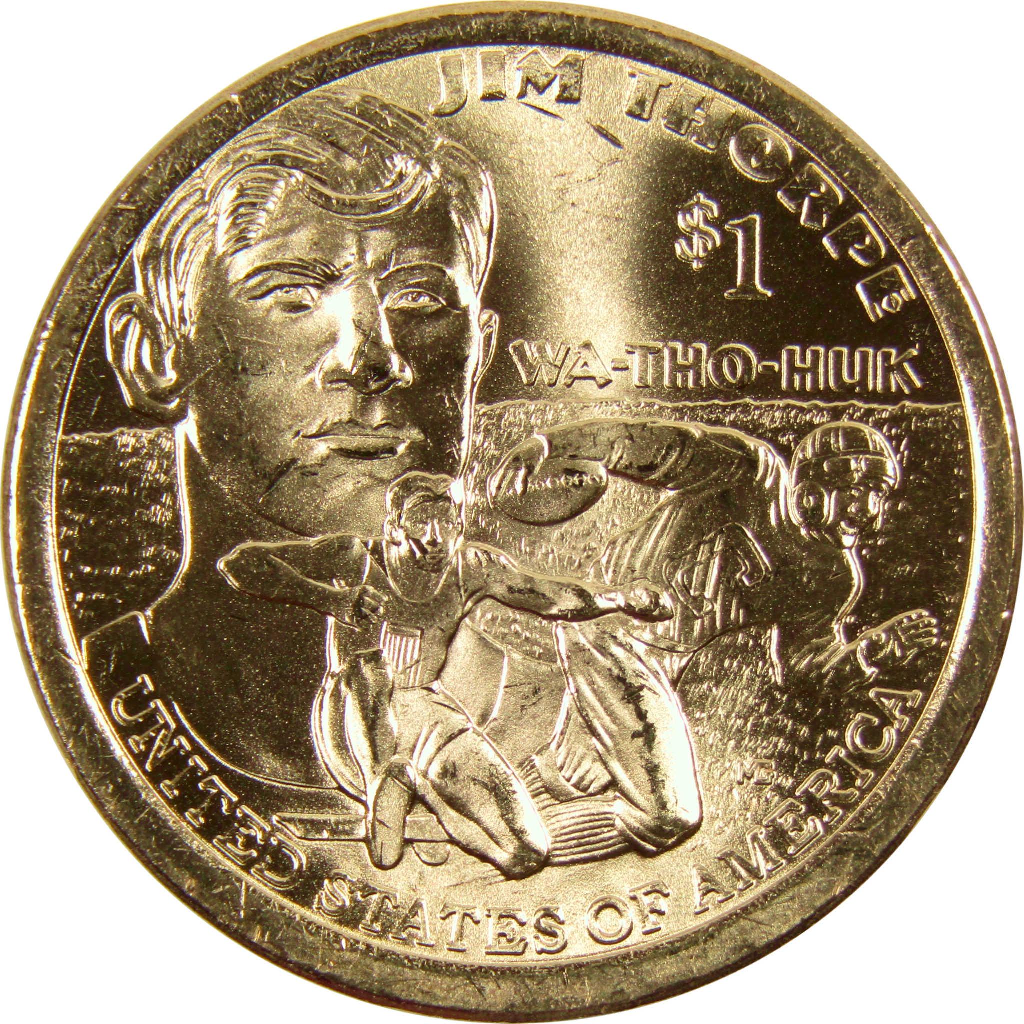 2018 P Jim Thorpe Native American Dollar BU Uncirculated $1 Coin