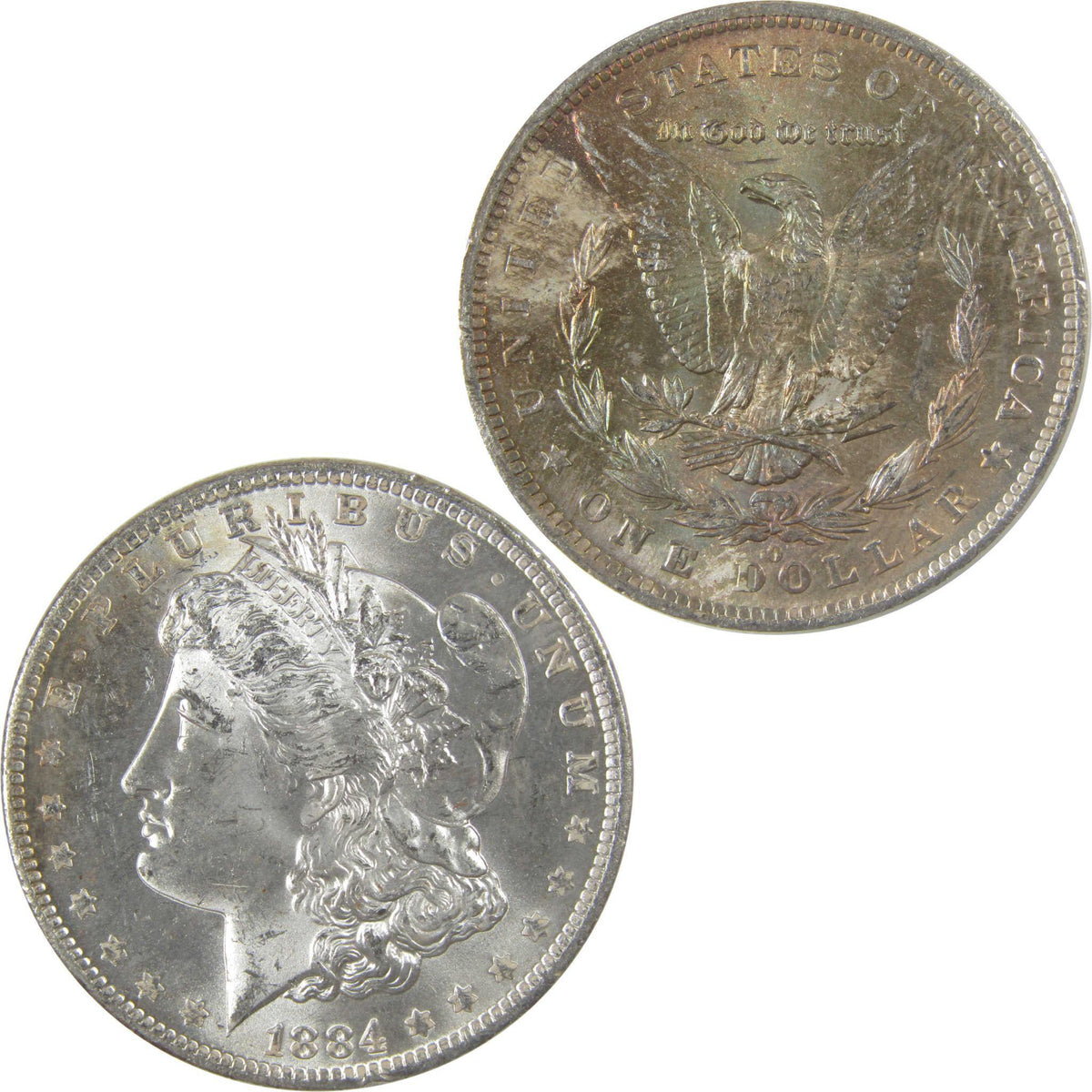 1884 O Morgan Silver Dollar BU Choice Uncirculated Toned SKU:I24199