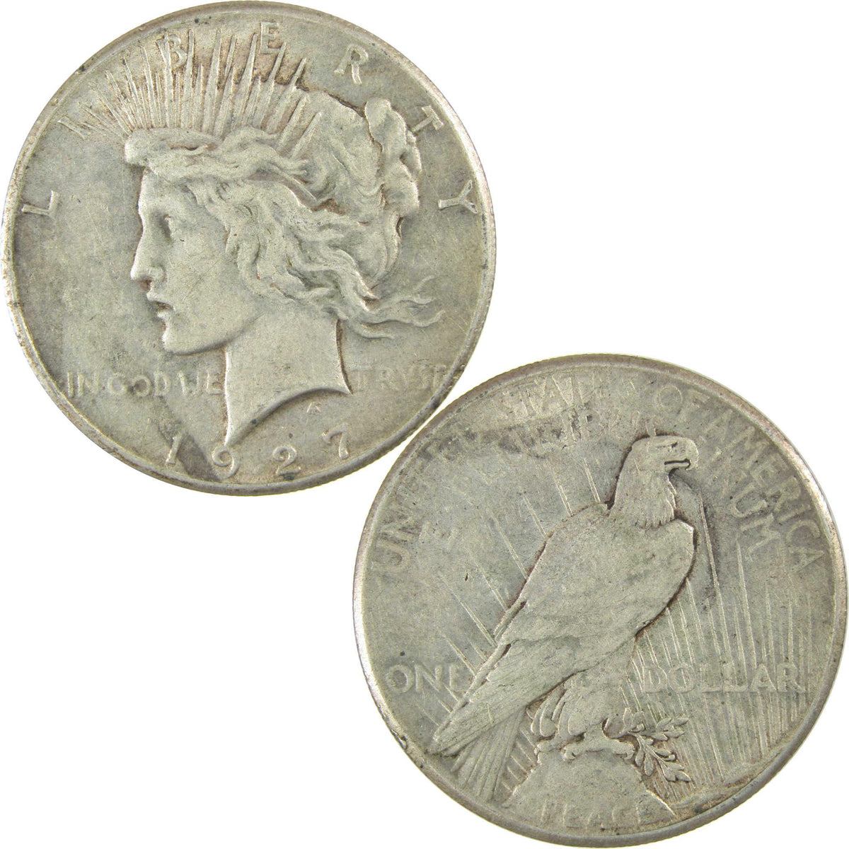 1927 Peace Silver Dollar XF EF Extremely Fine $1 Coin SKU:I27488