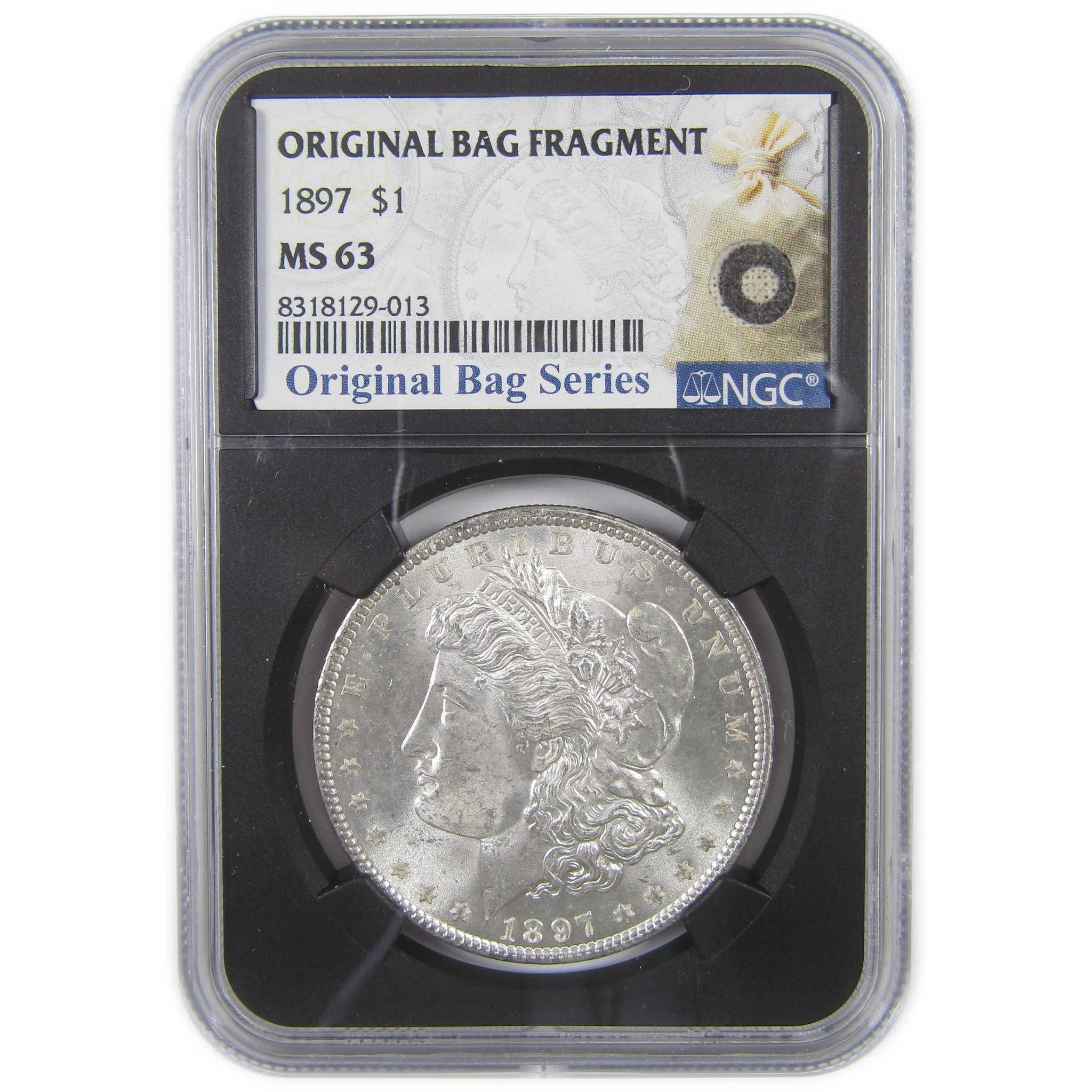 1897 Morgan Dollar MS 63 NGC Silver Original Bag Fragment SKU:I18273