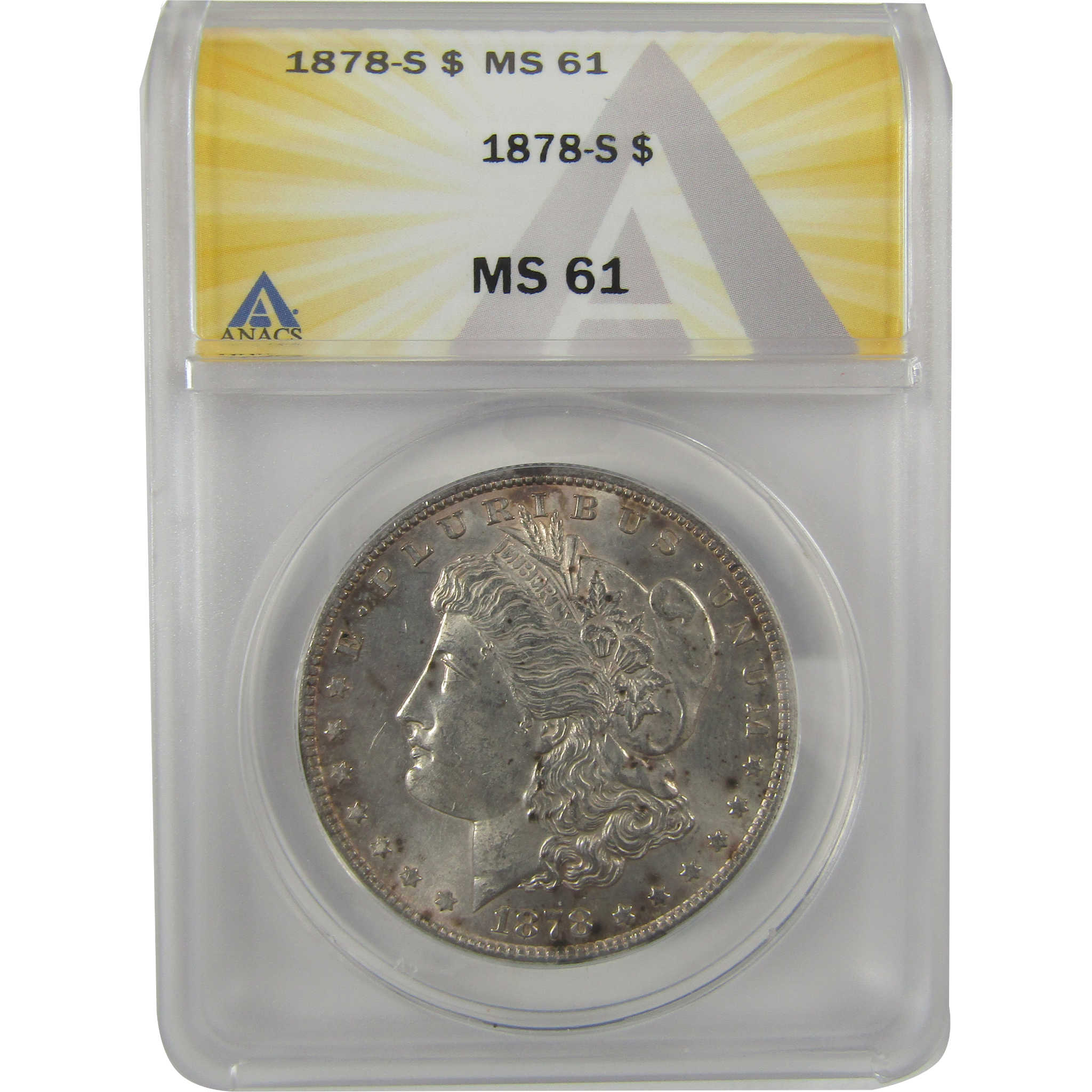 1878 S Morgan Dollar MS 61 ANACS Silver Uncirculated SKU:CPC0799 - Morgan coin - Morgan silver dollar - Morgan silver dollar for sale - Profile Coins & Collectibles