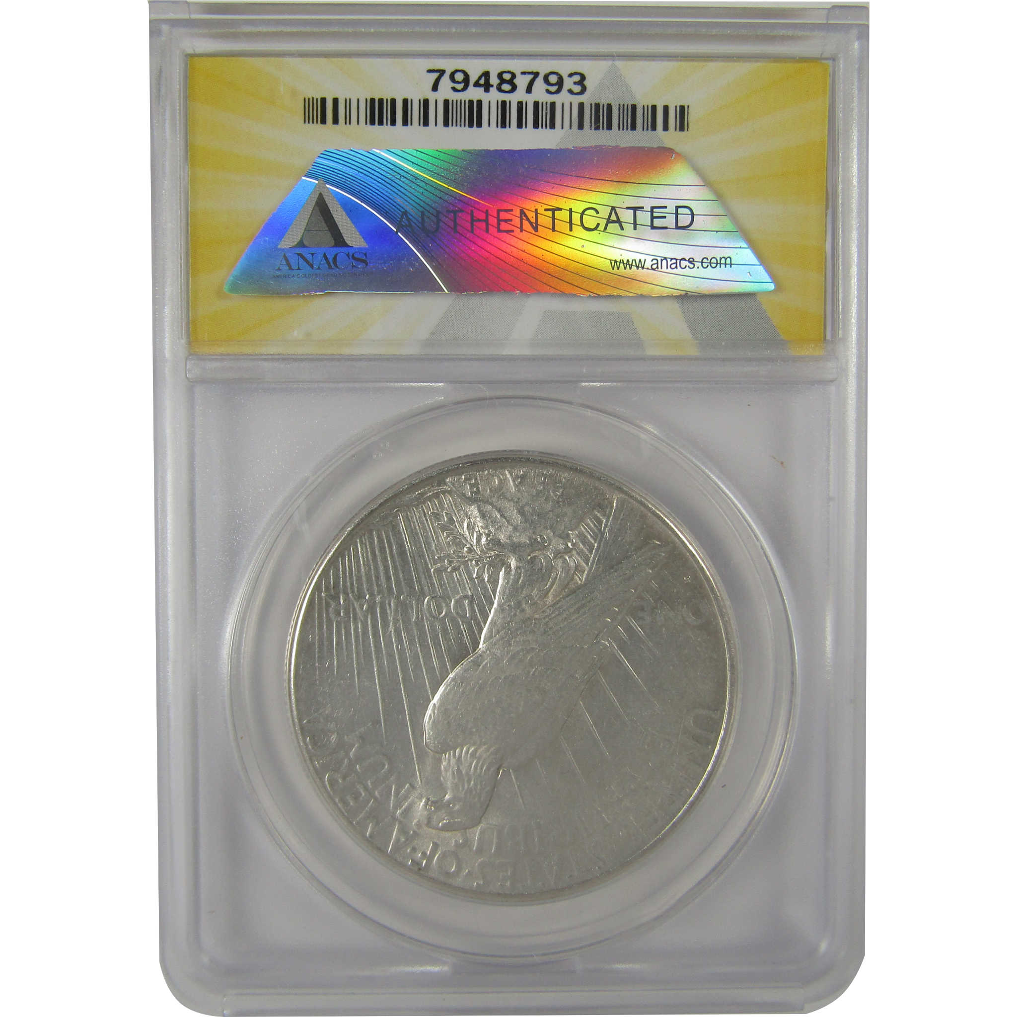 1926 S Peace Dollar AU 53 ANACS Silver $1 Coin SKU:I23060