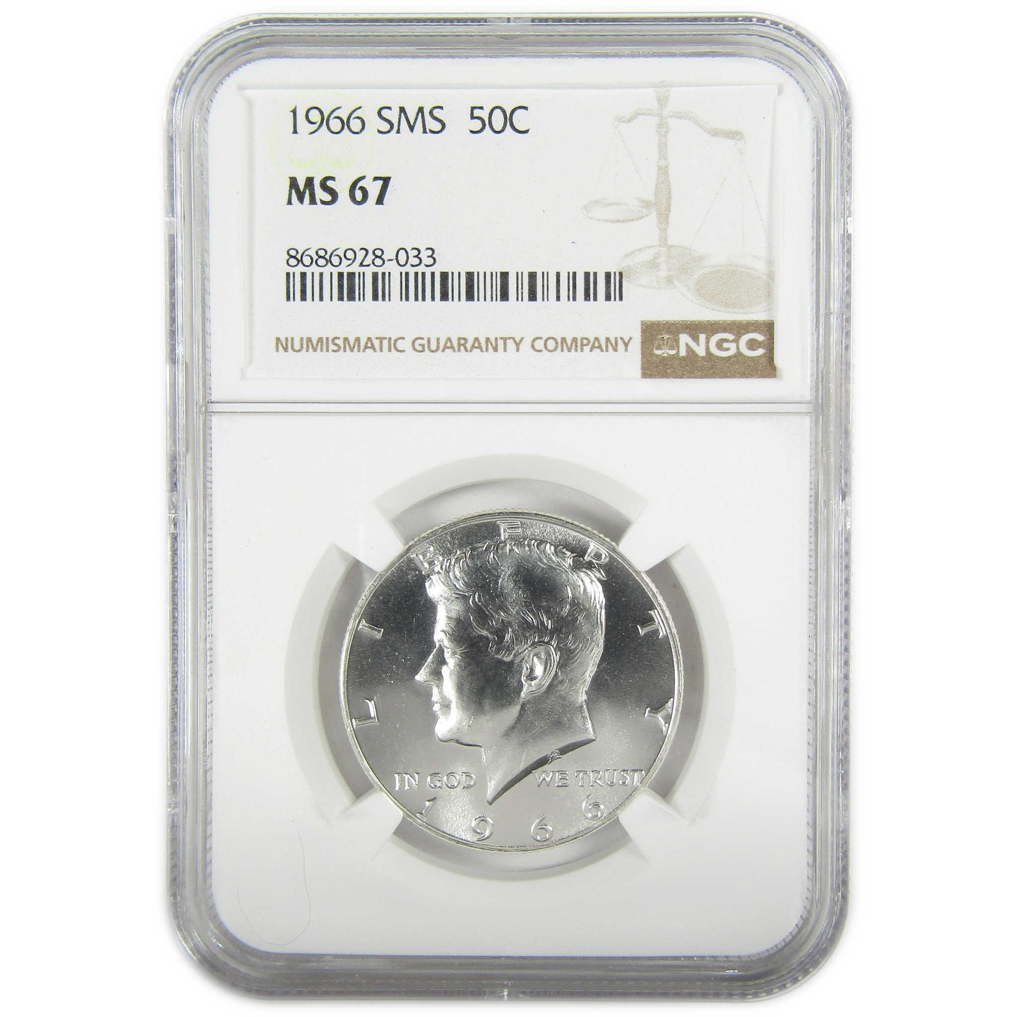 1966 SMS Kennedy Silver Half Dollar MS 67 NGC Uncirculated SKU:I27395