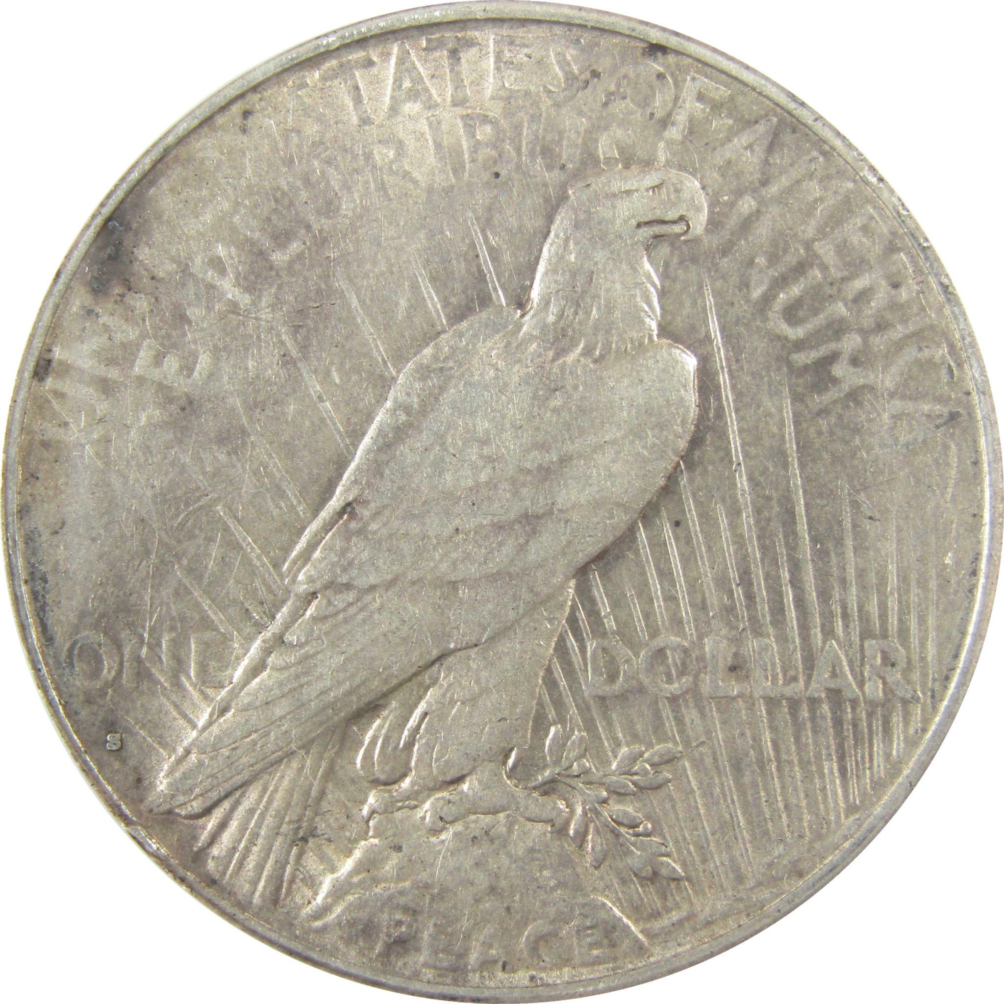 1934 S Peace Silver Dollar AU 50 Details ANACS $1 Coin SKU:I28083