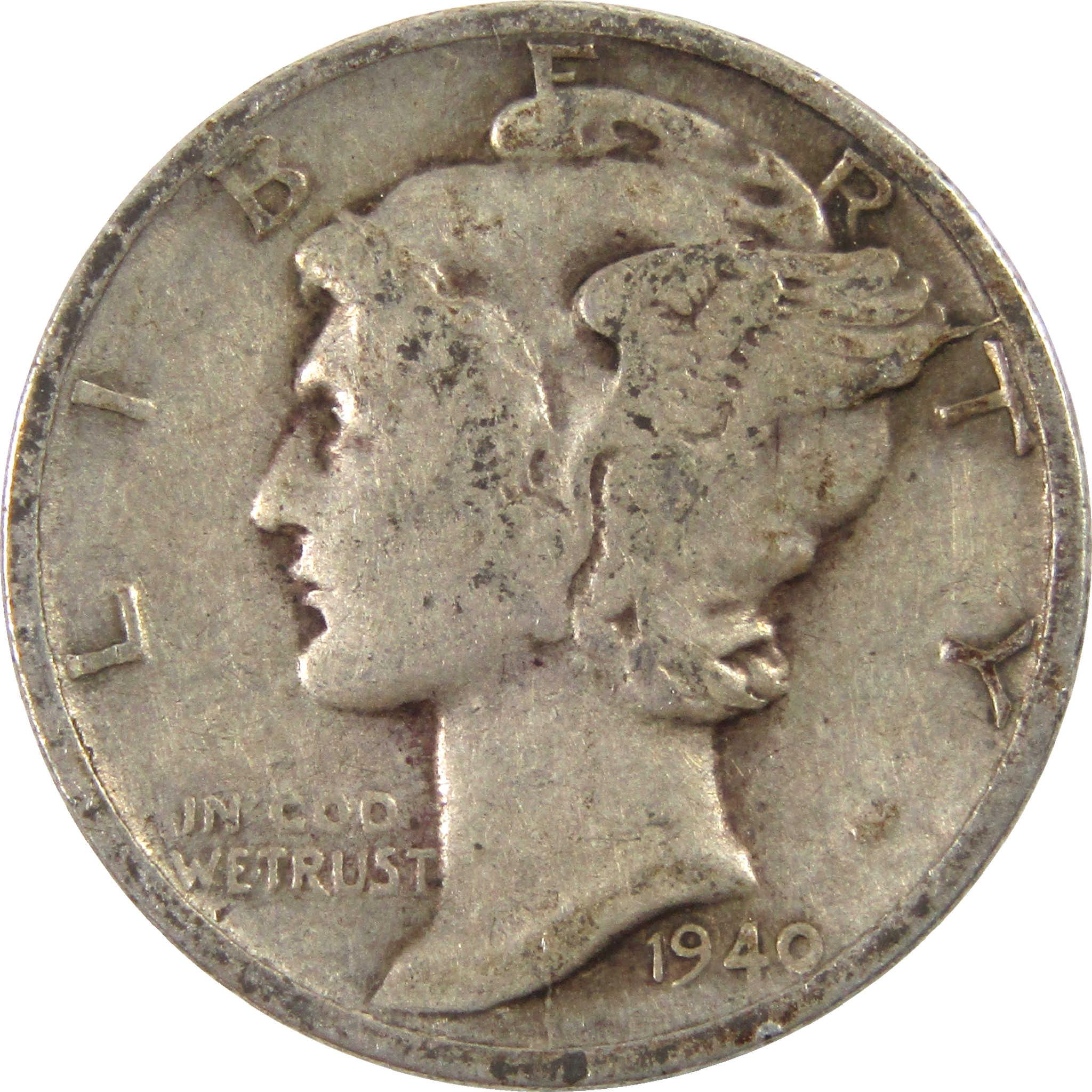 1940 S Mercury Dime VG Very Good Silver 10c Coin