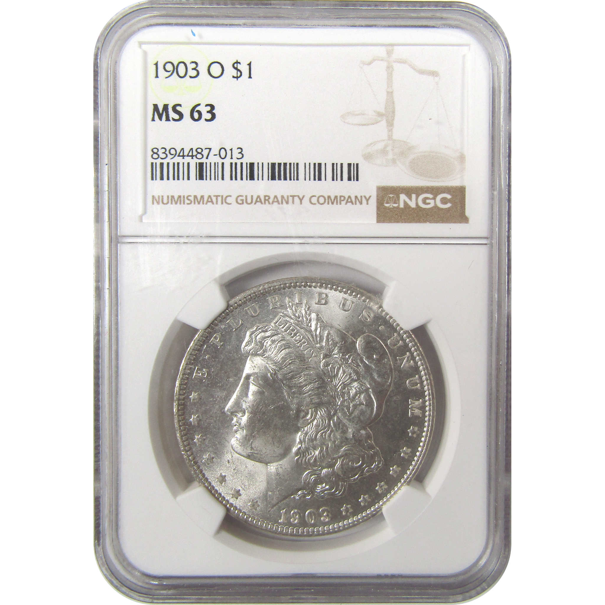 1903 O Morgan Silver Dollar MS 63 NGC Uncirculated $1 Coin SKU:I24405