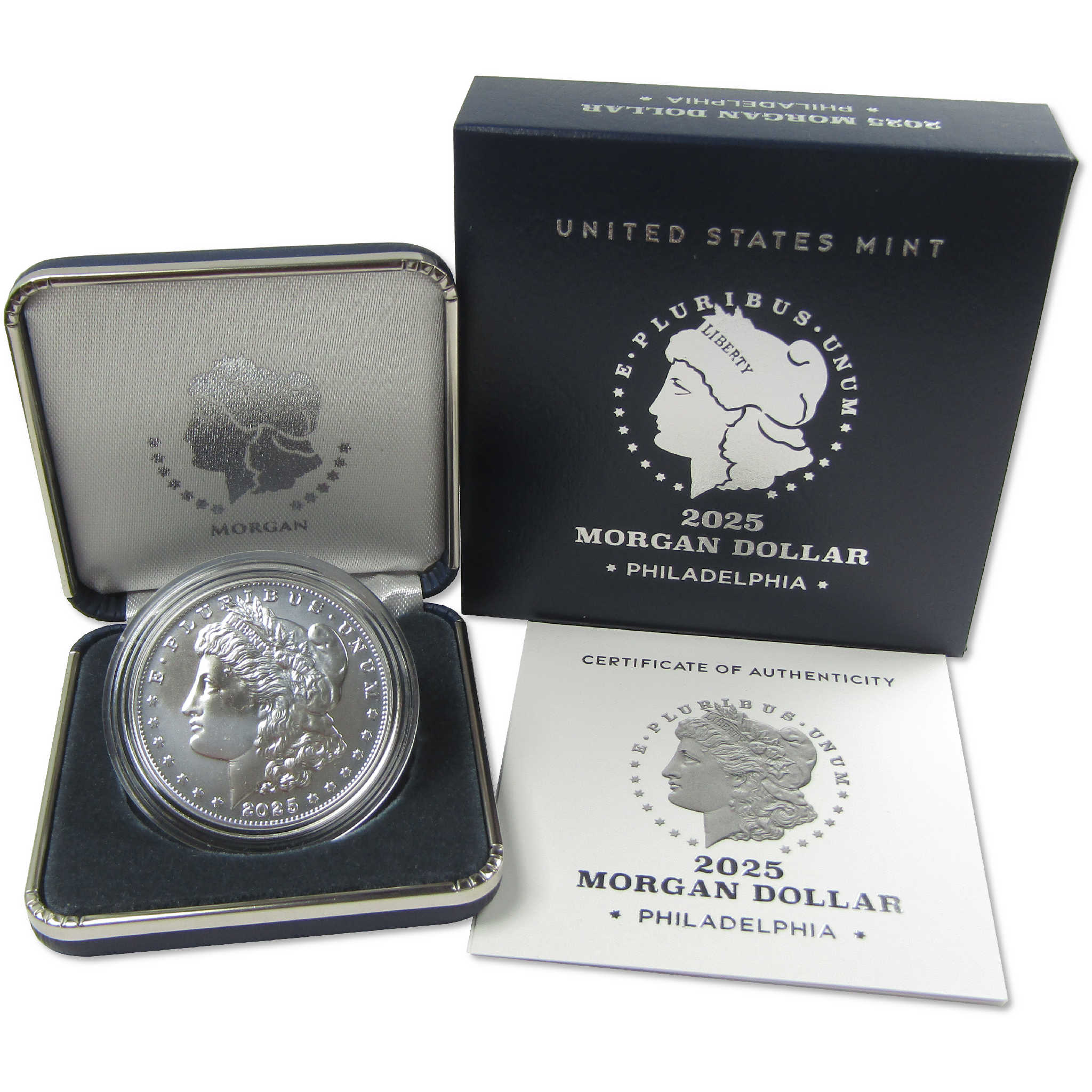 2025 Morgan Silver Dollar Uncirculated Mint State $1 Coin OGP COA