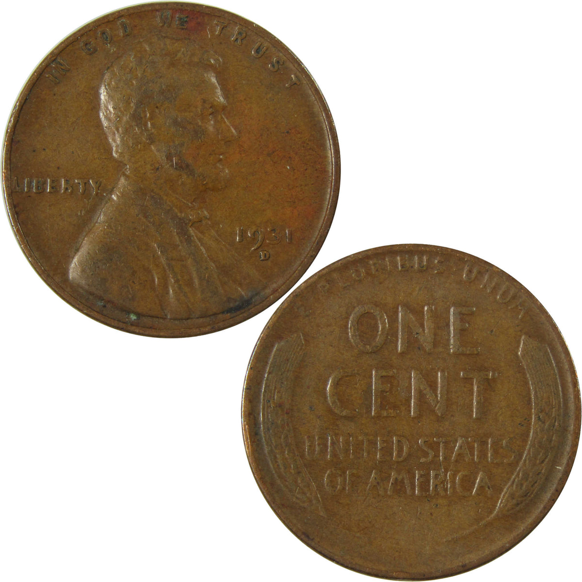 1931 D Lincoln Wheat Cent VF Very Fine Penny 1c Coin SKU:I27306