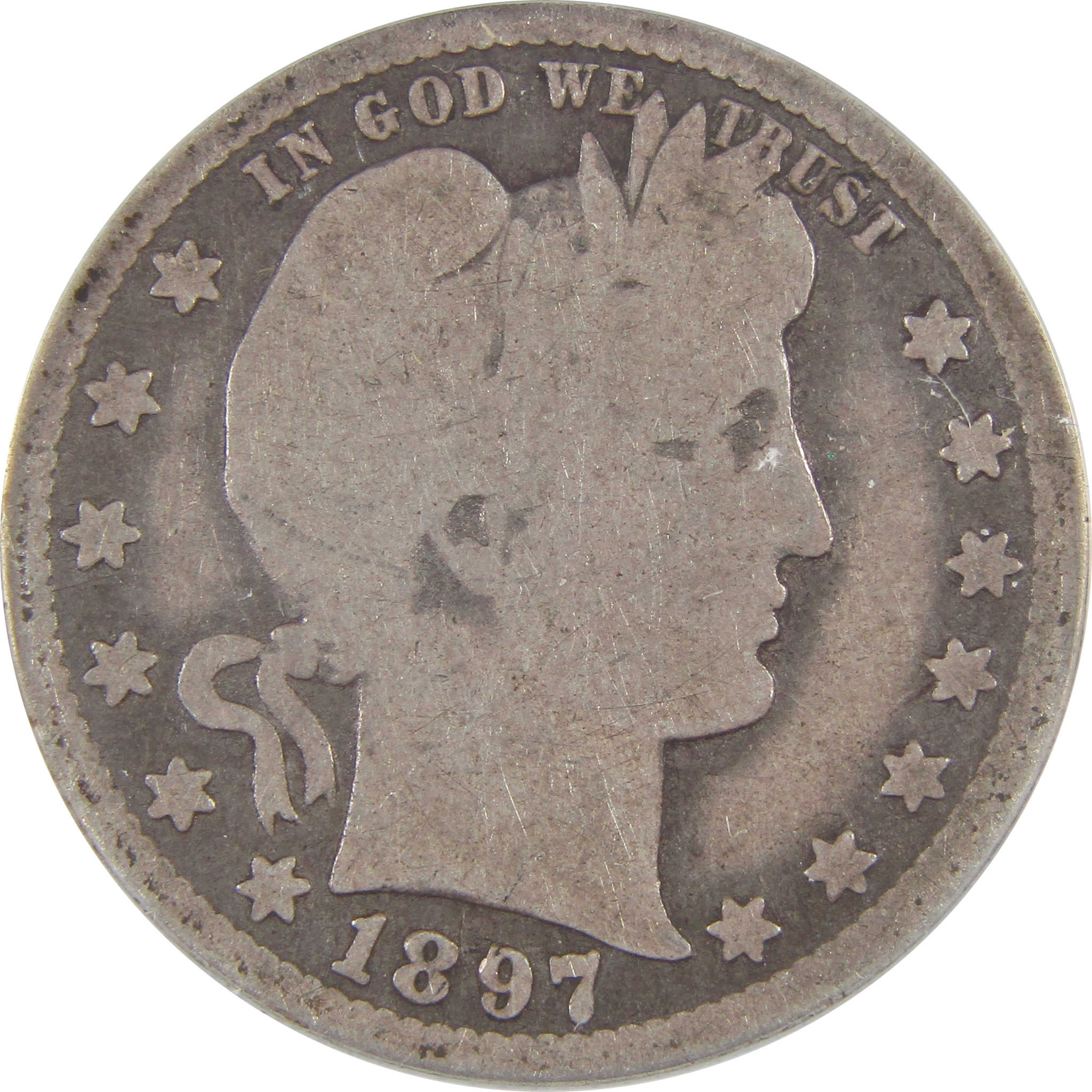 1897 O Barber Quarter G 6 ANACS Silver 25c Coin SKU:I18398