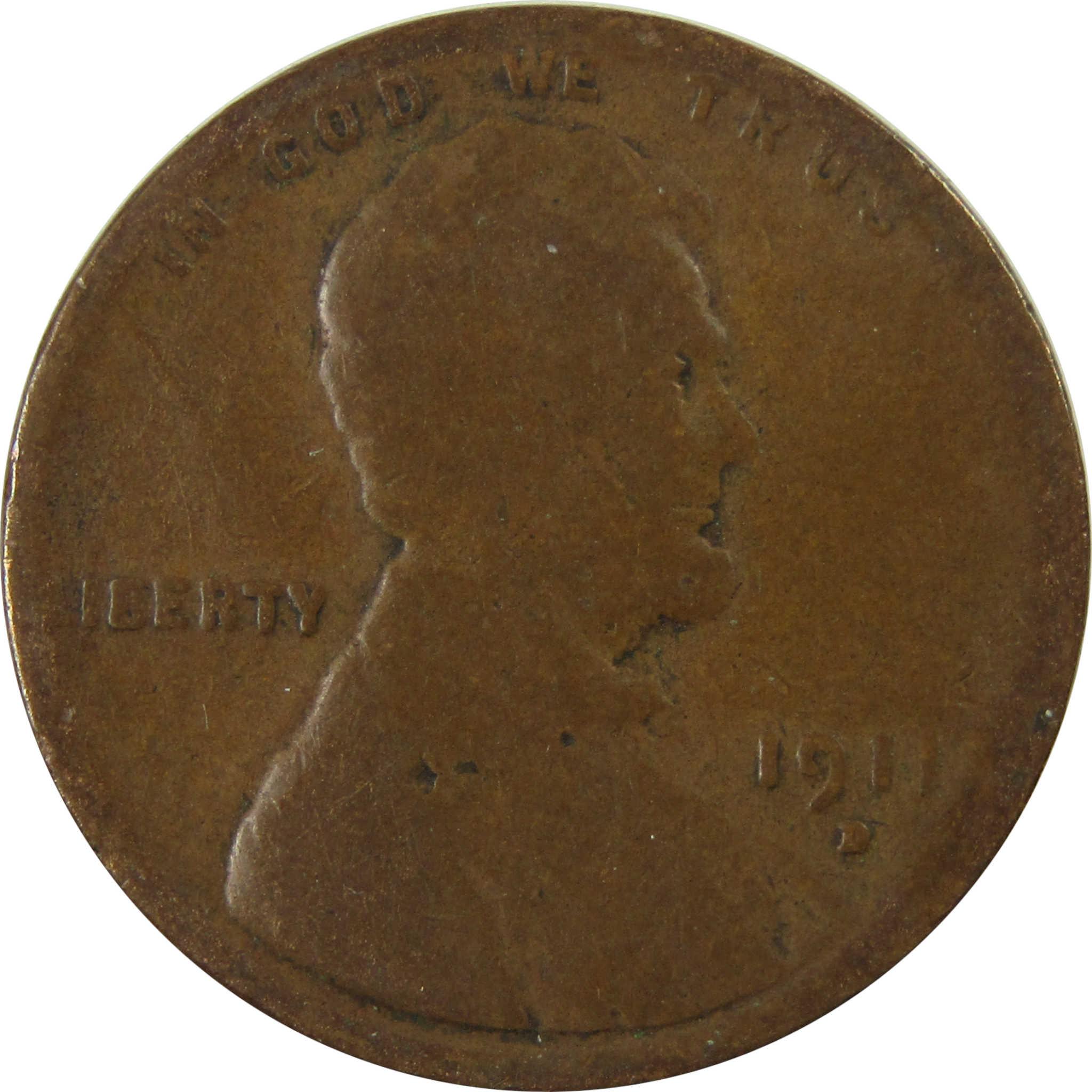 1911 D Lincoln Wheat Cent AG About Good Penny 1c Coin SKU:I26244