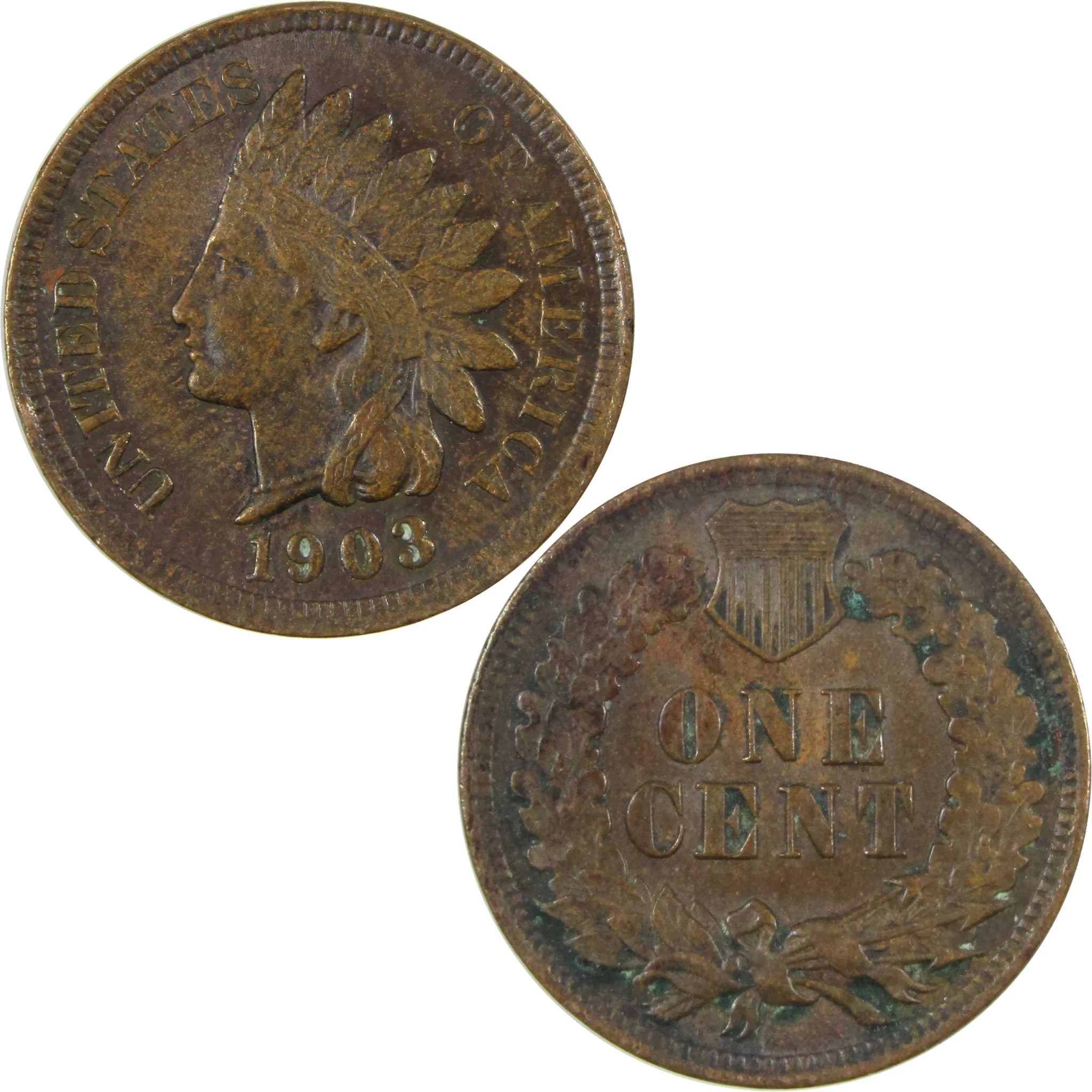 1903 Indian Head Cent XF EF Extremely Fine Penny 1c Coin SKU:I27051