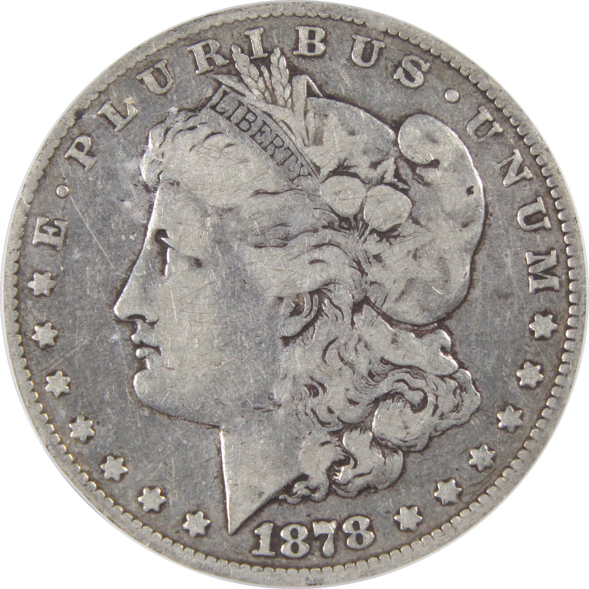 1878 8TF Morgan Silver Dollar VG 10 ICG $1 Coin Collectible SKU:I29089