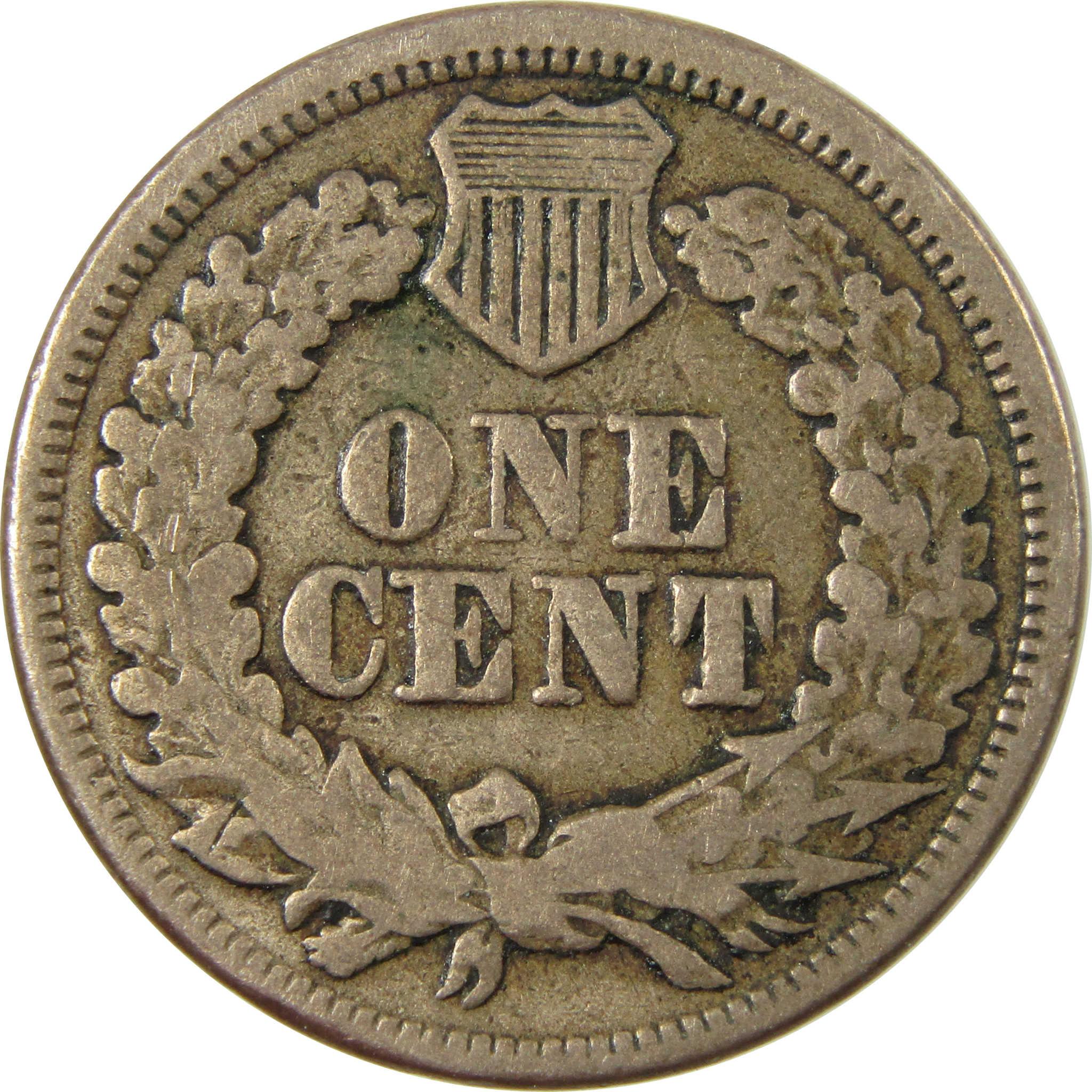 1863 Indian Head Cent VG Very Good Details Penny 1c Coin SKU:CP1236