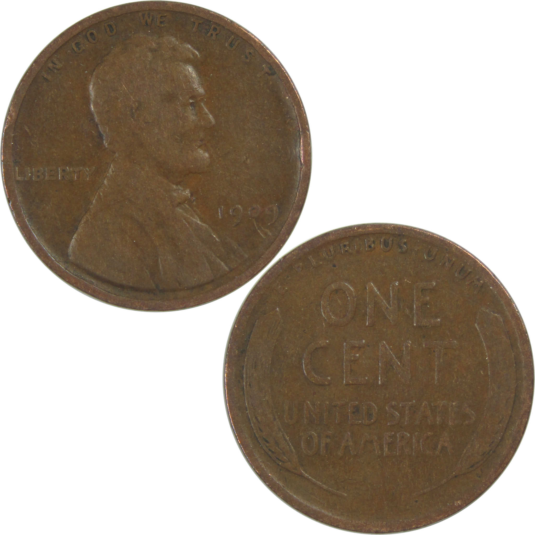 1909 Lincoln Wheat Cent Circulated Penny 1c Coin Collectible