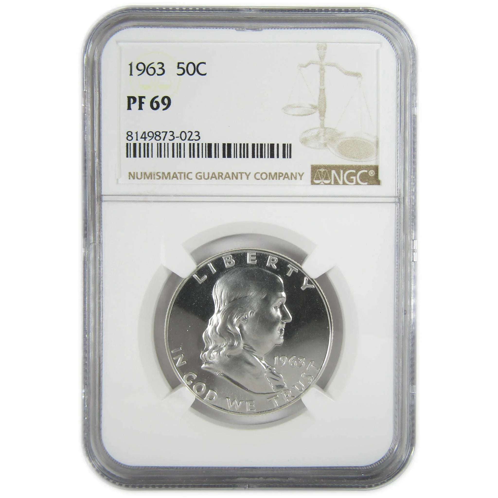 1963 Franklin Silver Half Dollar PF 69 NGC Proof 50c Coin SKU:I27425