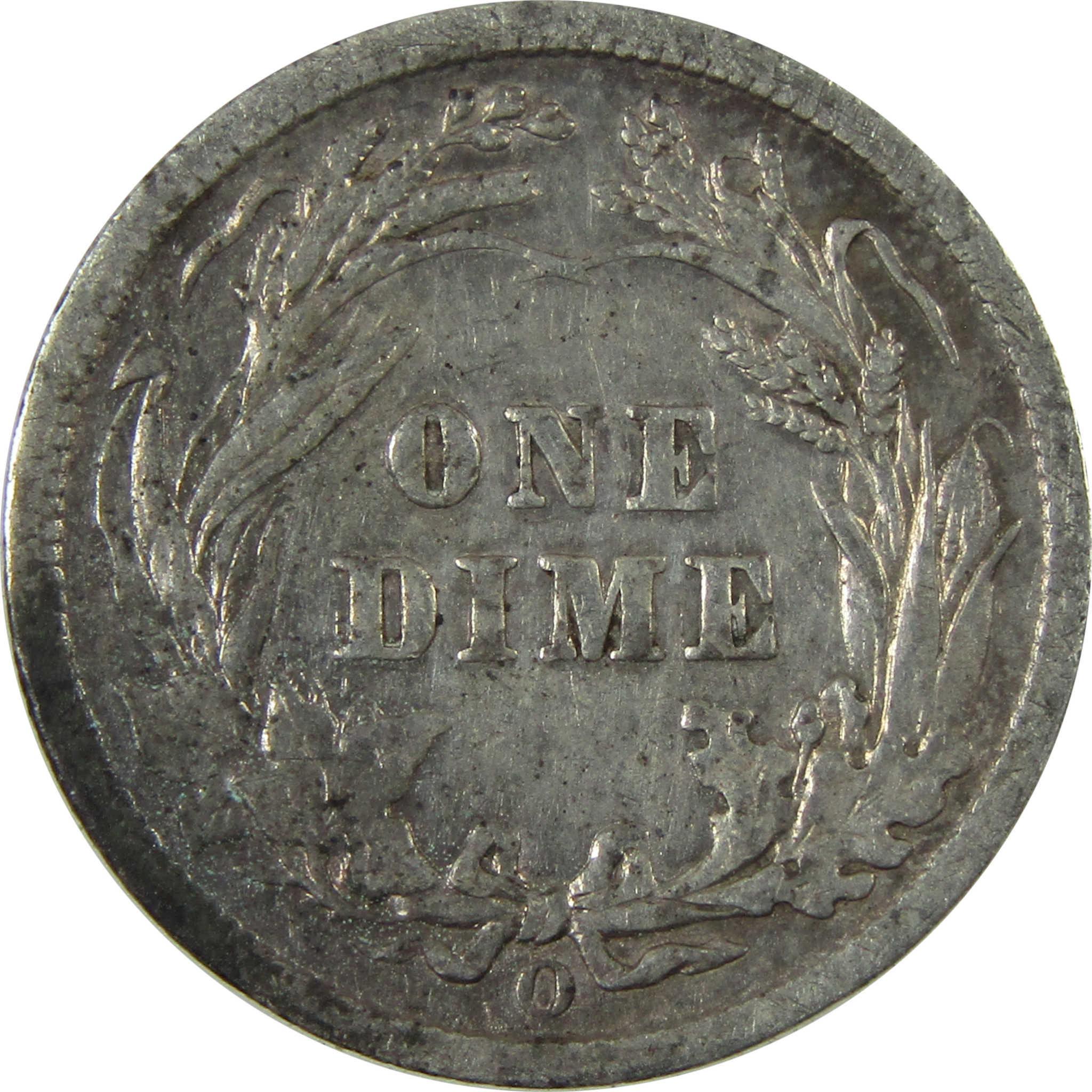 1907 O Barber Silver Dime F Fine Details 10c Coin SKU:CP1030