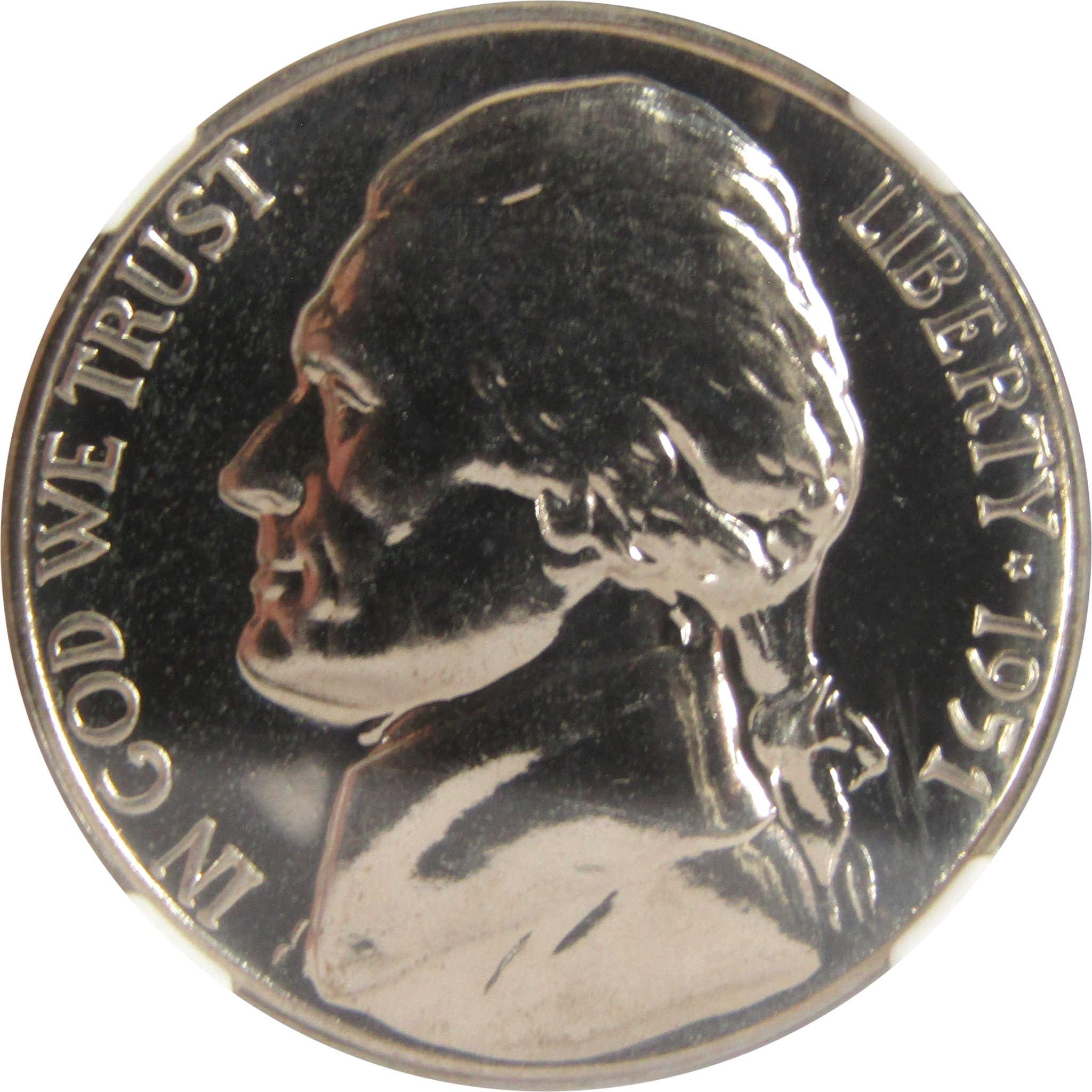 1951 Jefferson Nickel PF 68 NGC Proof 5c Coin Collectible SKU:I27333