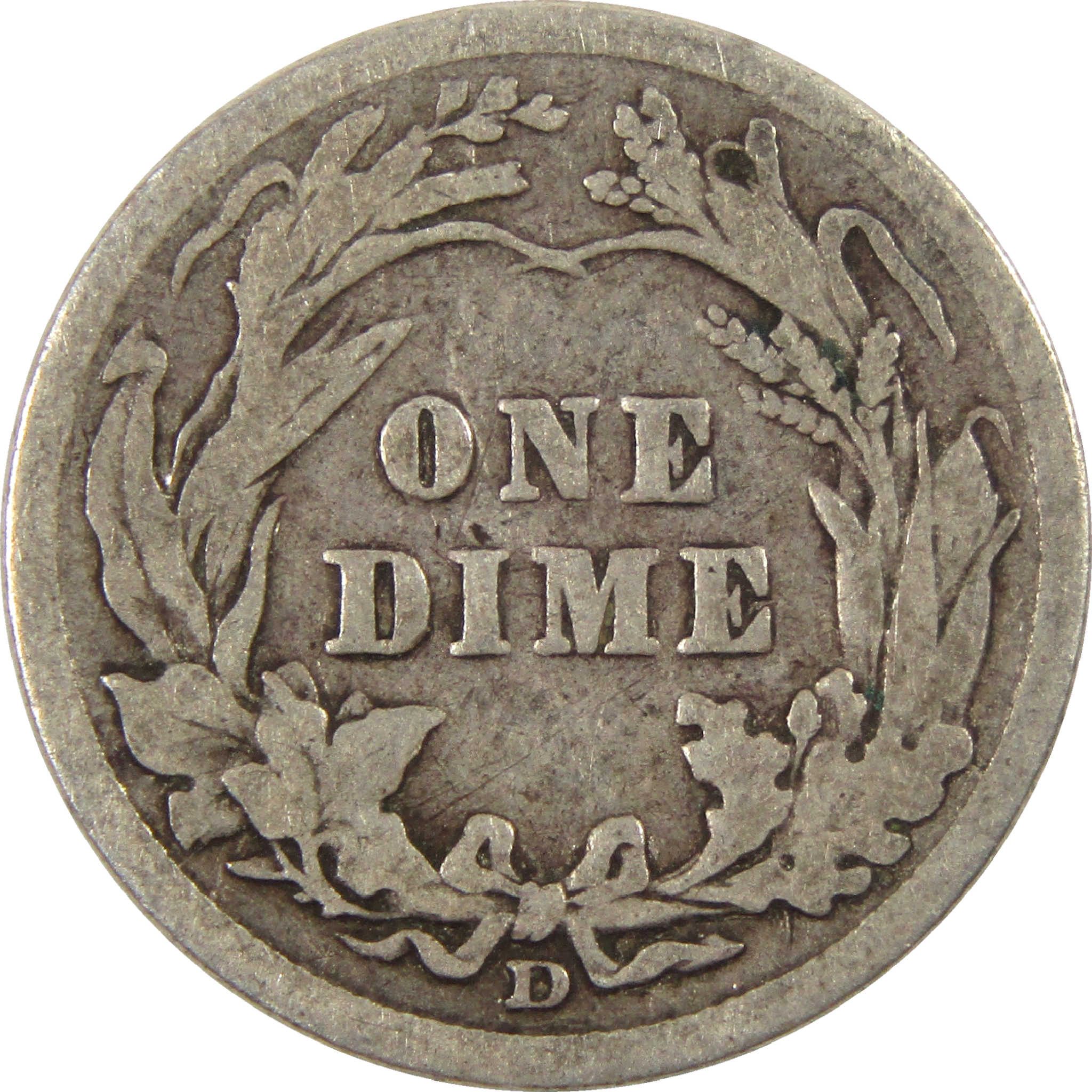 1912 D Barber Dime G Good Silver 10c Coin