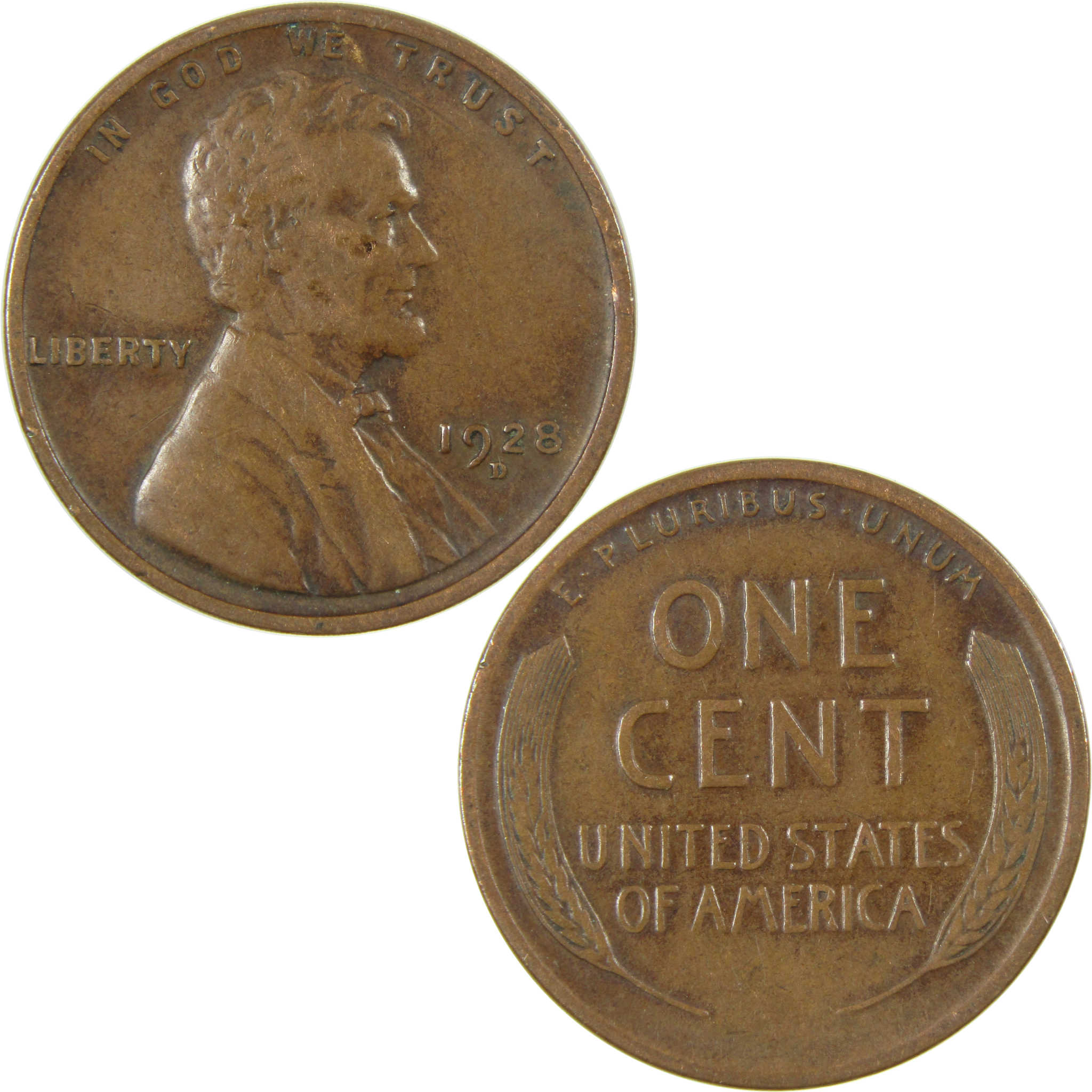 1928 D Lincoln Wheat Cent VF Very Fine Penny 1c Coin SKU:I27613