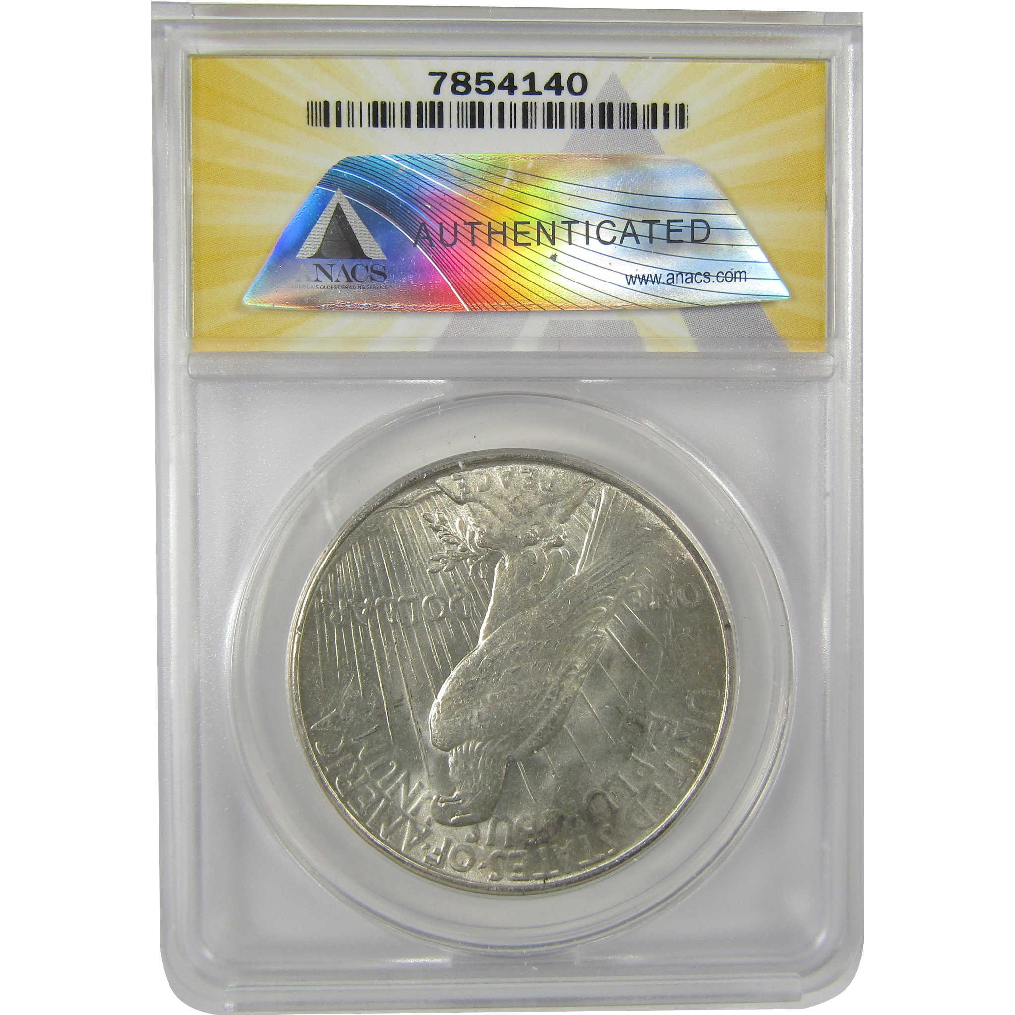 1935 S Peace Dollar MS 60 ANACS Silver Uncirculated $1 Coin SKU:I20754