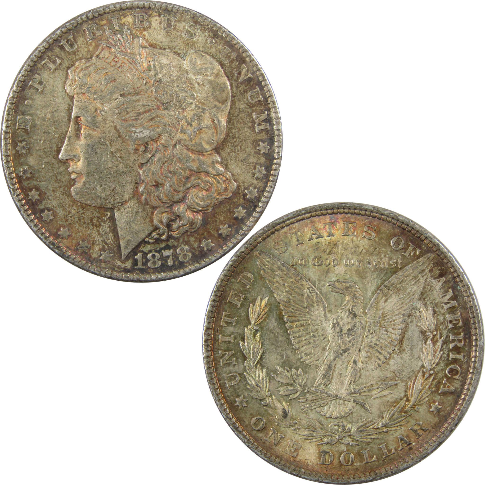 1878 8TF Morgan Silver $1 CH AU Choice About Unc Toned SKU:CP1397