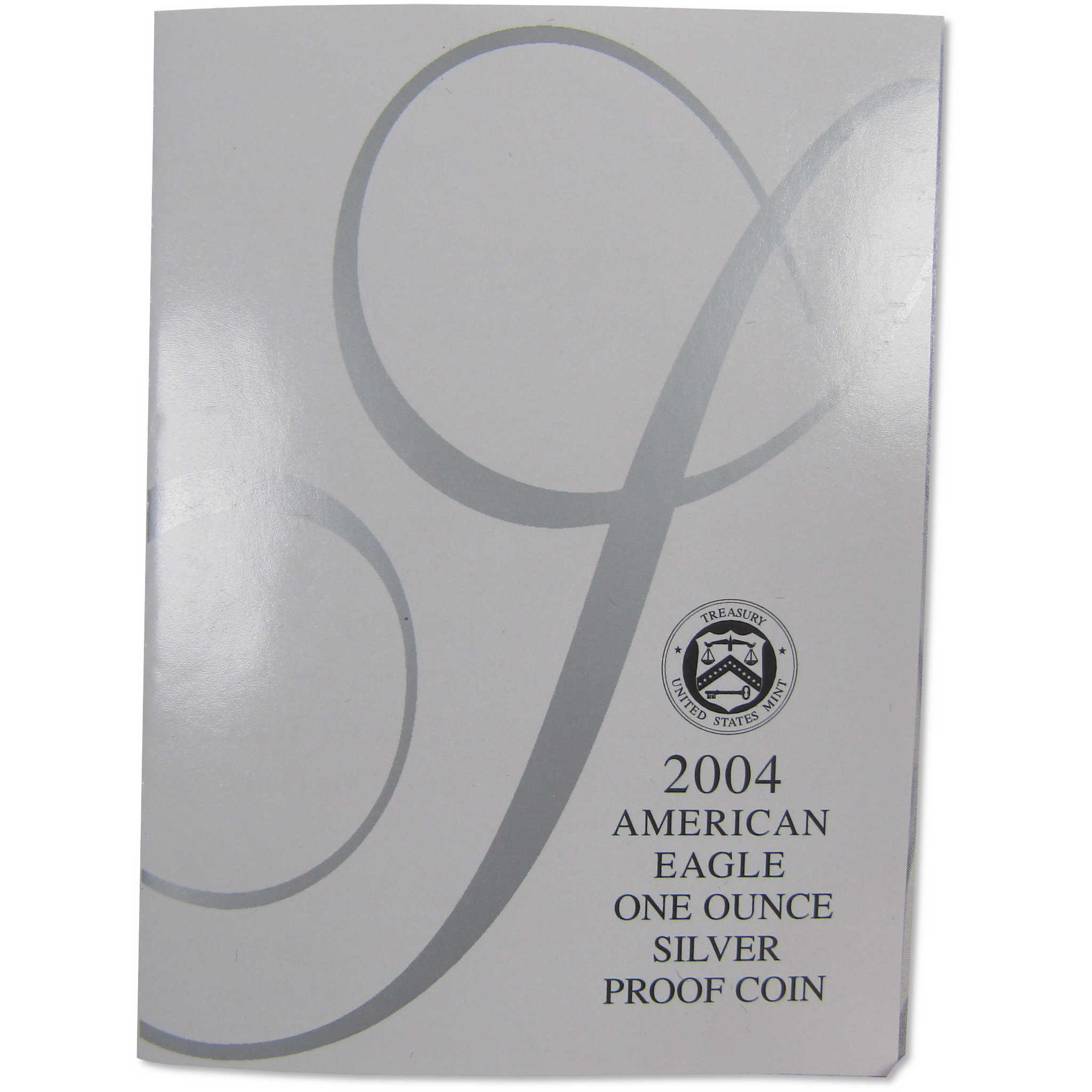 2004 W American Silver Eagle Choice Proof Bullion $1 Coin OGP COA