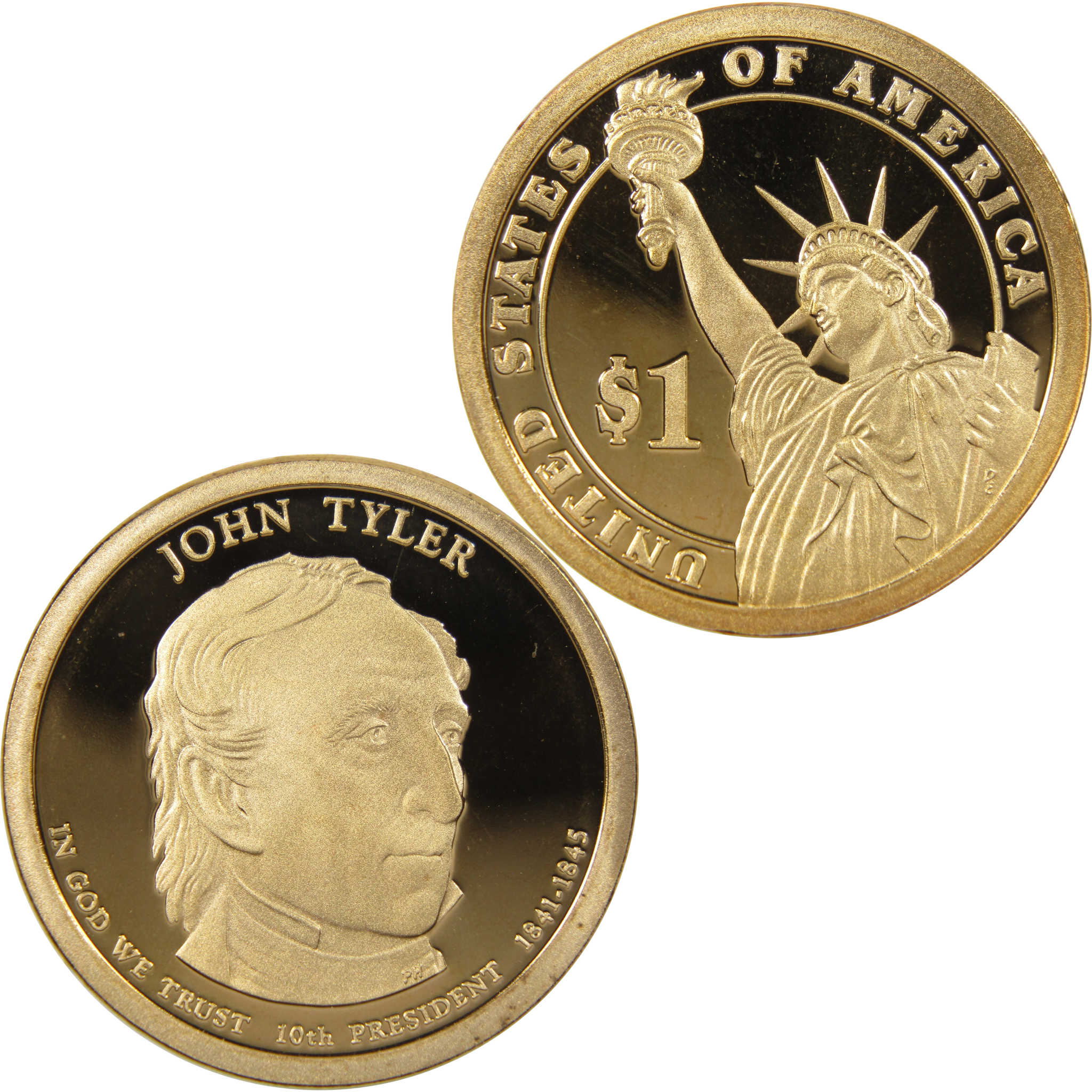 2009 S John Tyler Presidential Dollar Choice Proof $1 Coin