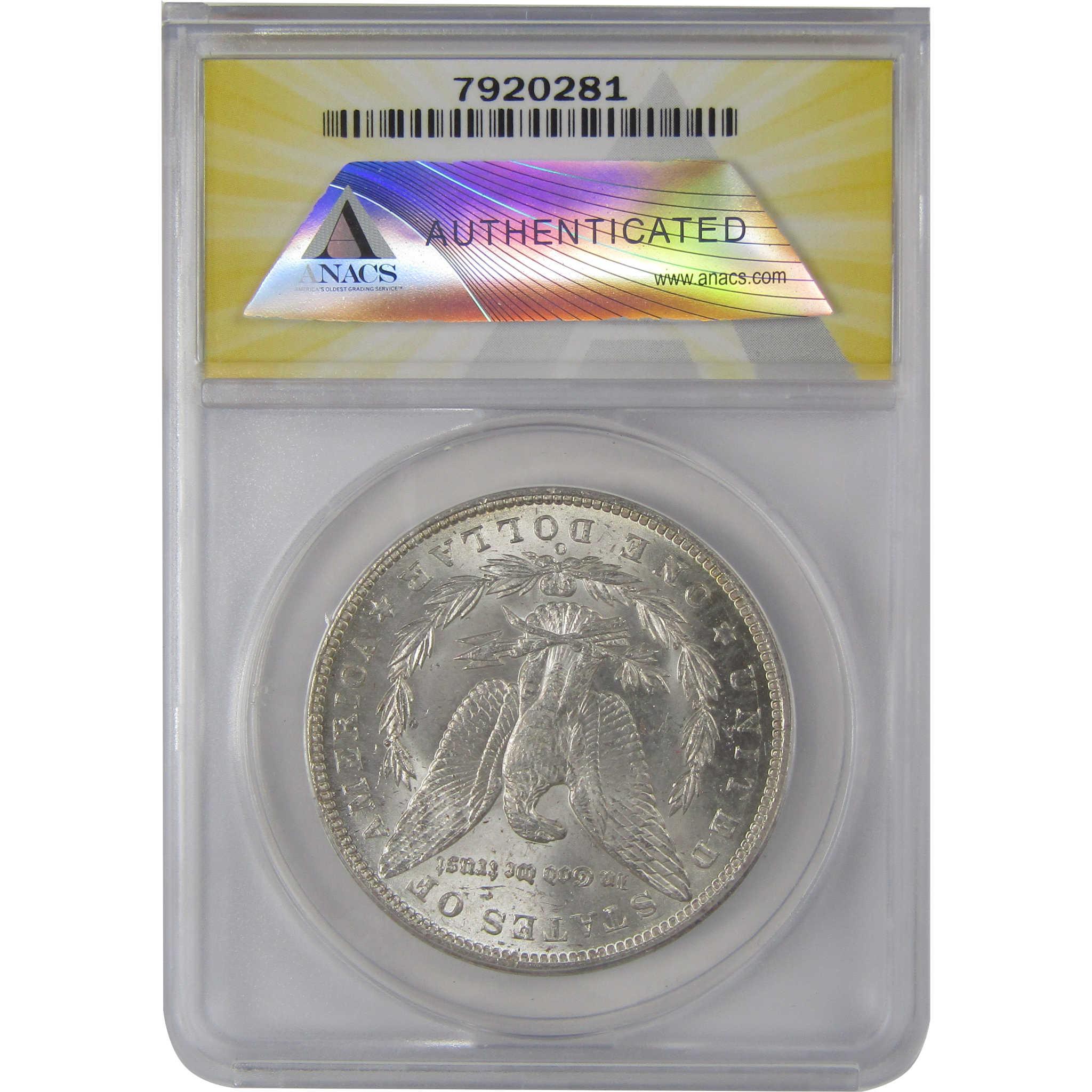 1885 O Morgan Dollar MS 62 ANACS Silver Toned Obverse SKU:CP181
