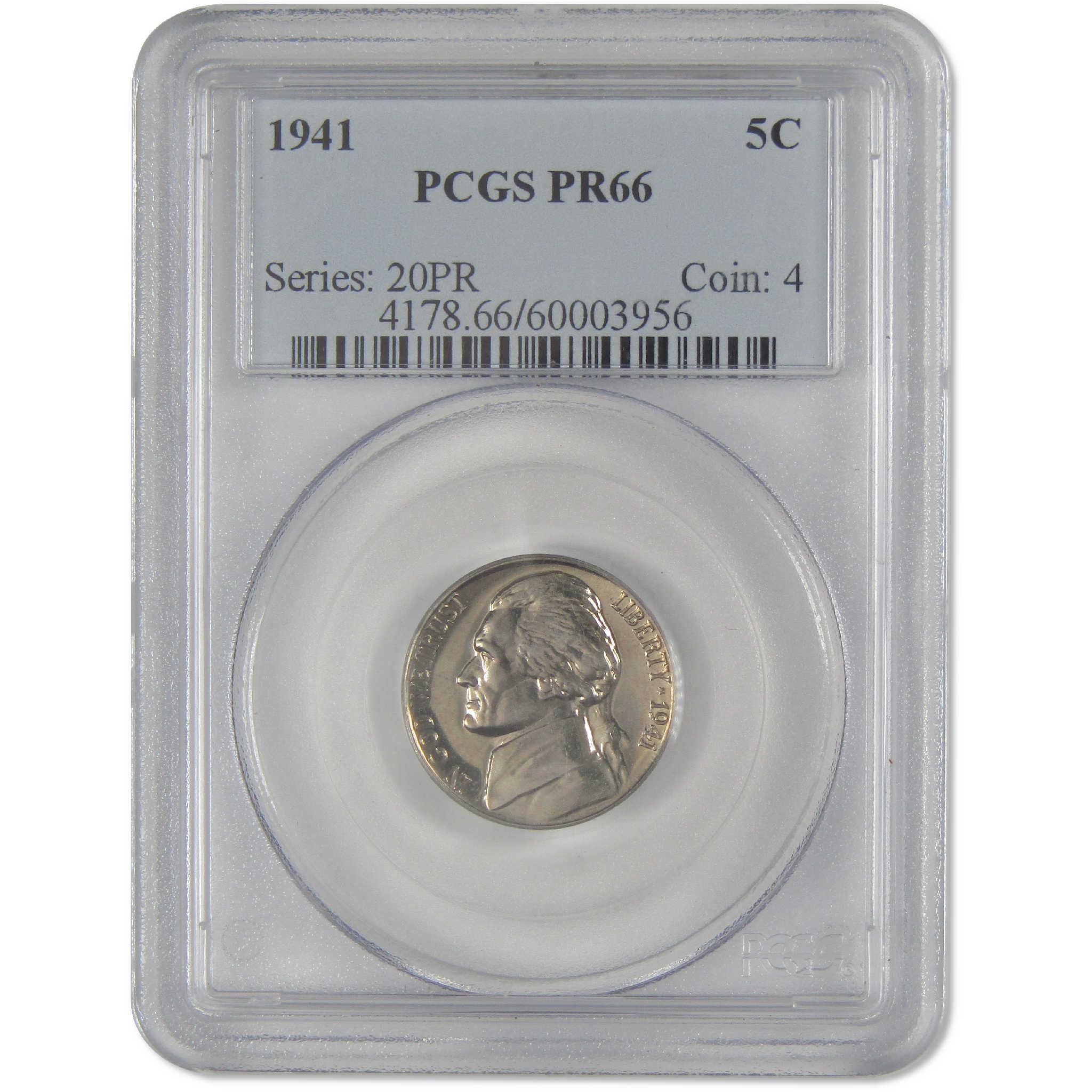 1941 Jefferson Nickel PR 66 PCGS Proof 5c Coin