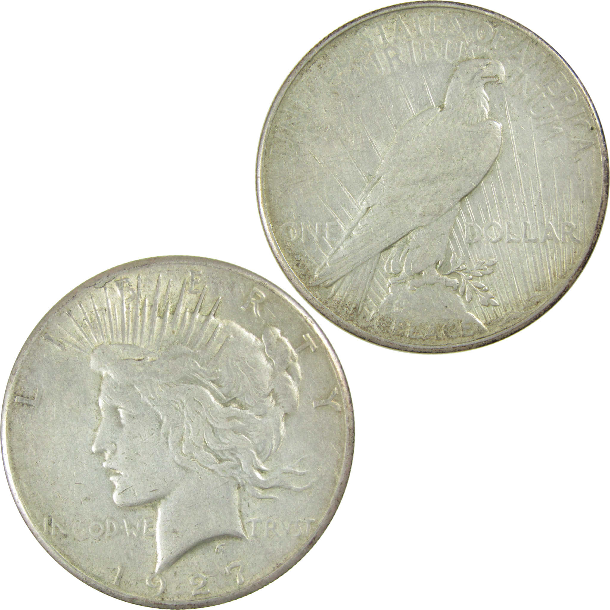 1927 Peace Silver Dollar XF EF Extremely Fine DeTs $1 Coin SKU:I27490